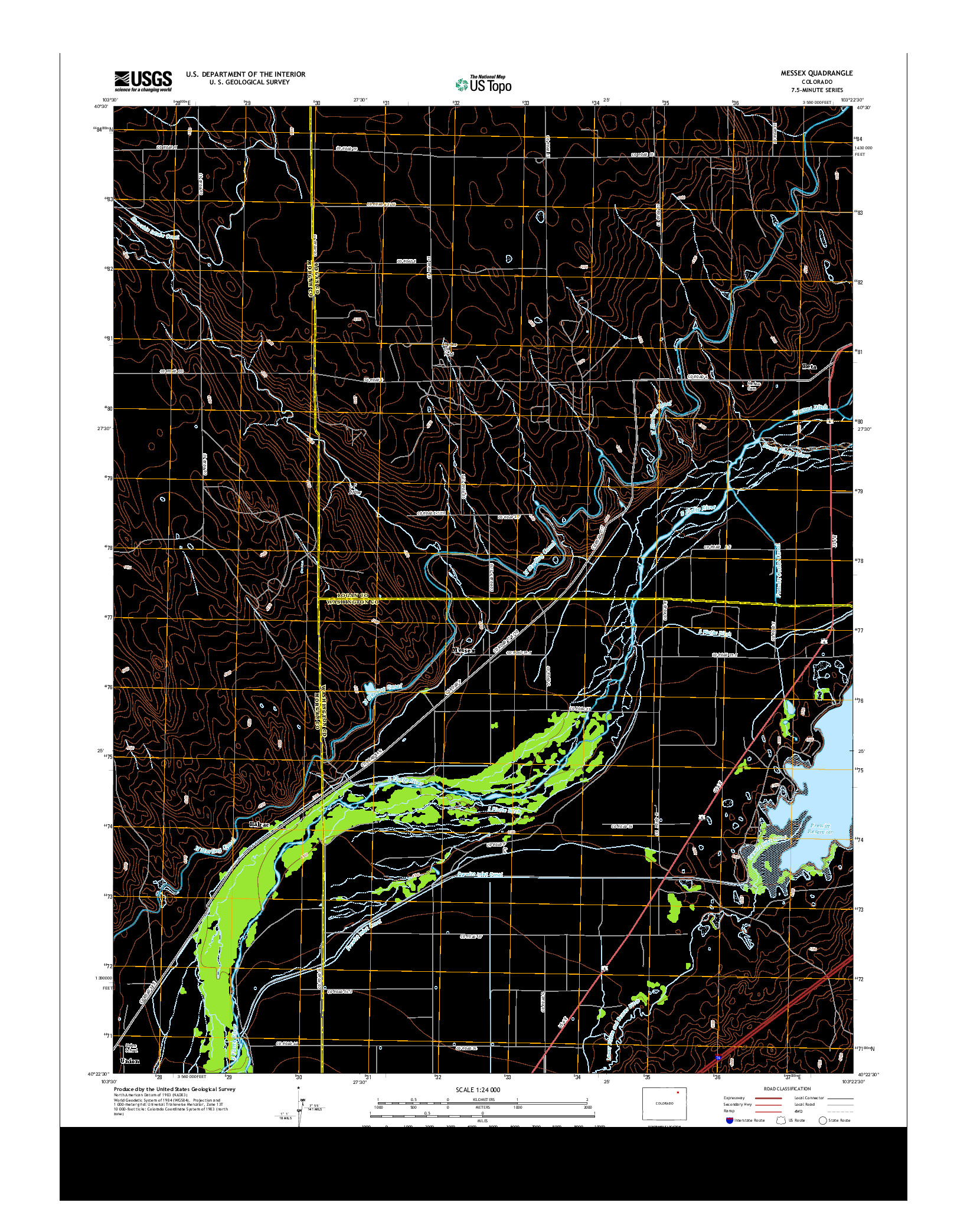 USGS US TOPO 7.5-MINUTE MAP FOR MESSEX, CO 2013