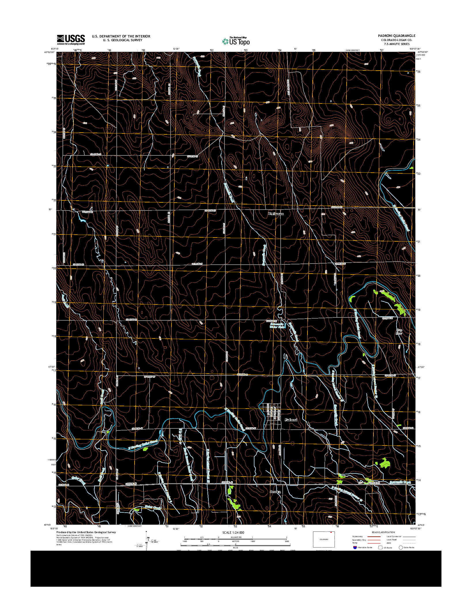 USGS US TOPO 7.5-MINUTE MAP FOR PADRONI, CO 2013