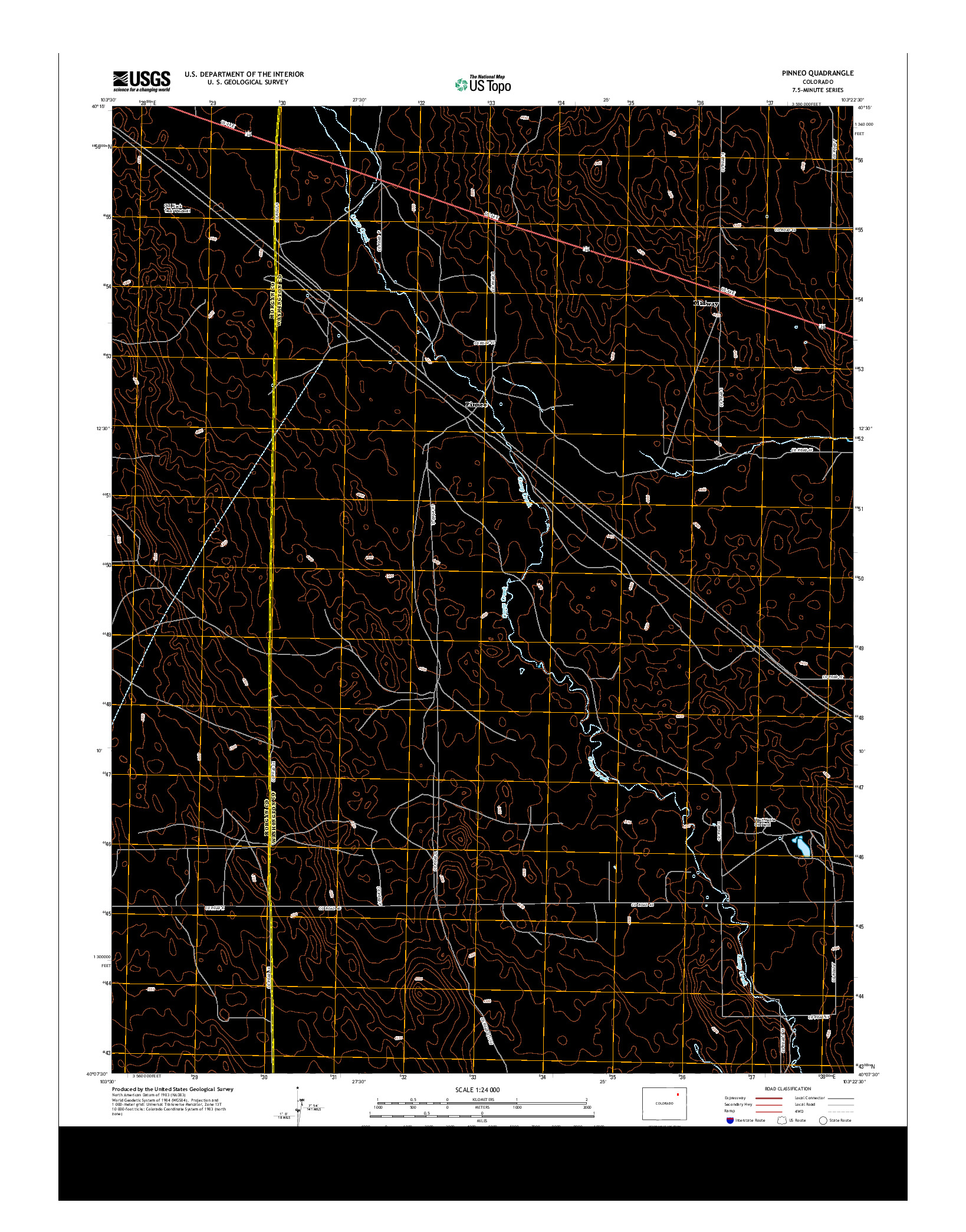 USGS US TOPO 7.5-MINUTE MAP FOR PINNEO, CO 2013