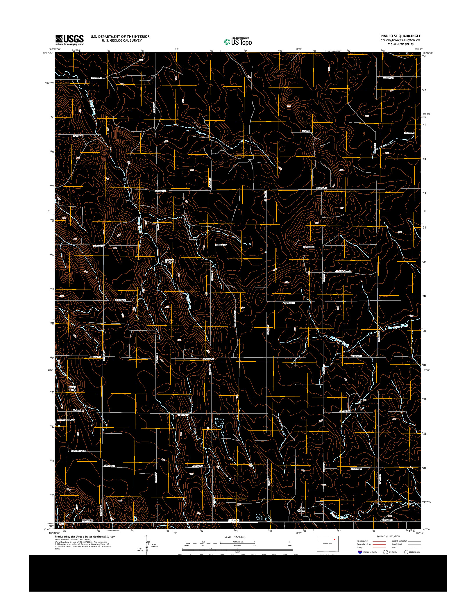 USGS US TOPO 7.5-MINUTE MAP FOR PINNEO SE, CO 2013