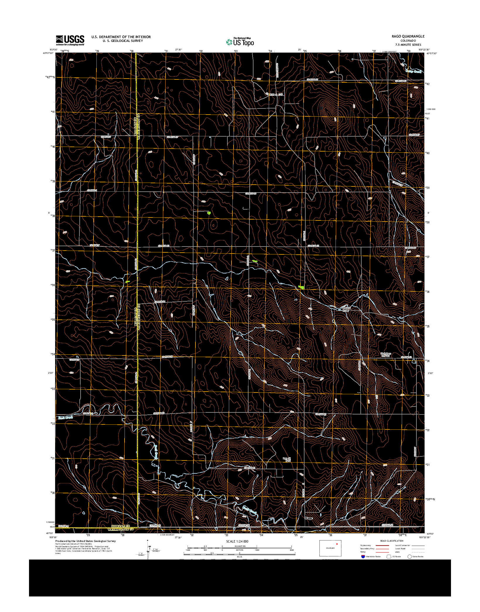 USGS US TOPO 7.5-MINUTE MAP FOR RAGO, CO 2013