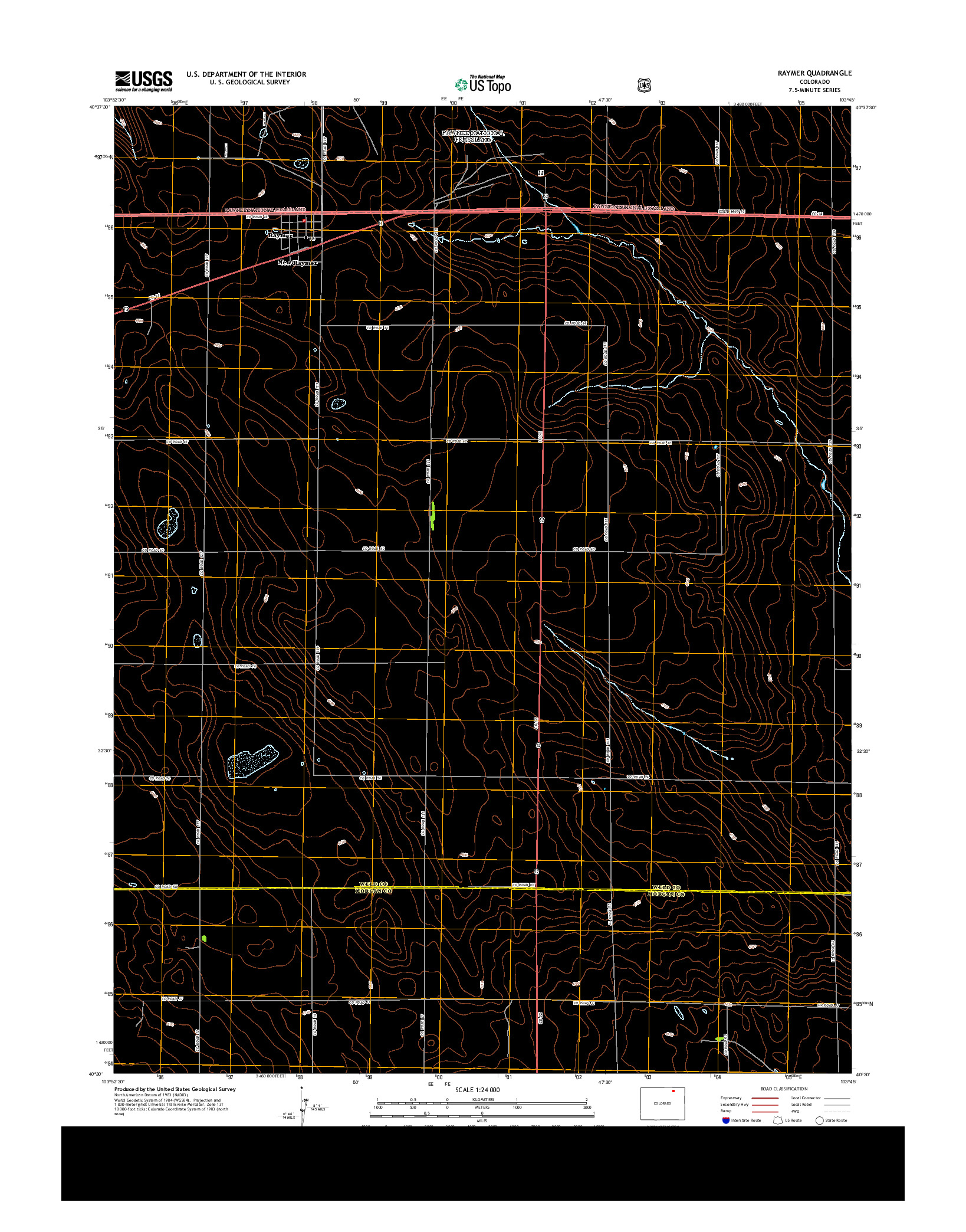 USGS US TOPO 7.5-MINUTE MAP FOR RAYMER, CO 2013