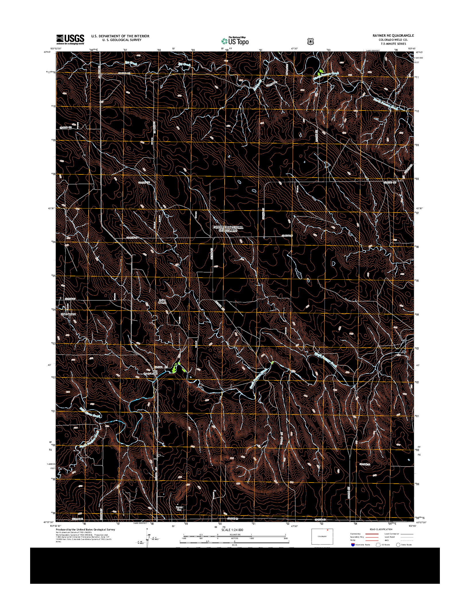 USGS US TOPO 7.5-MINUTE MAP FOR RAYMER NE, CO 2013