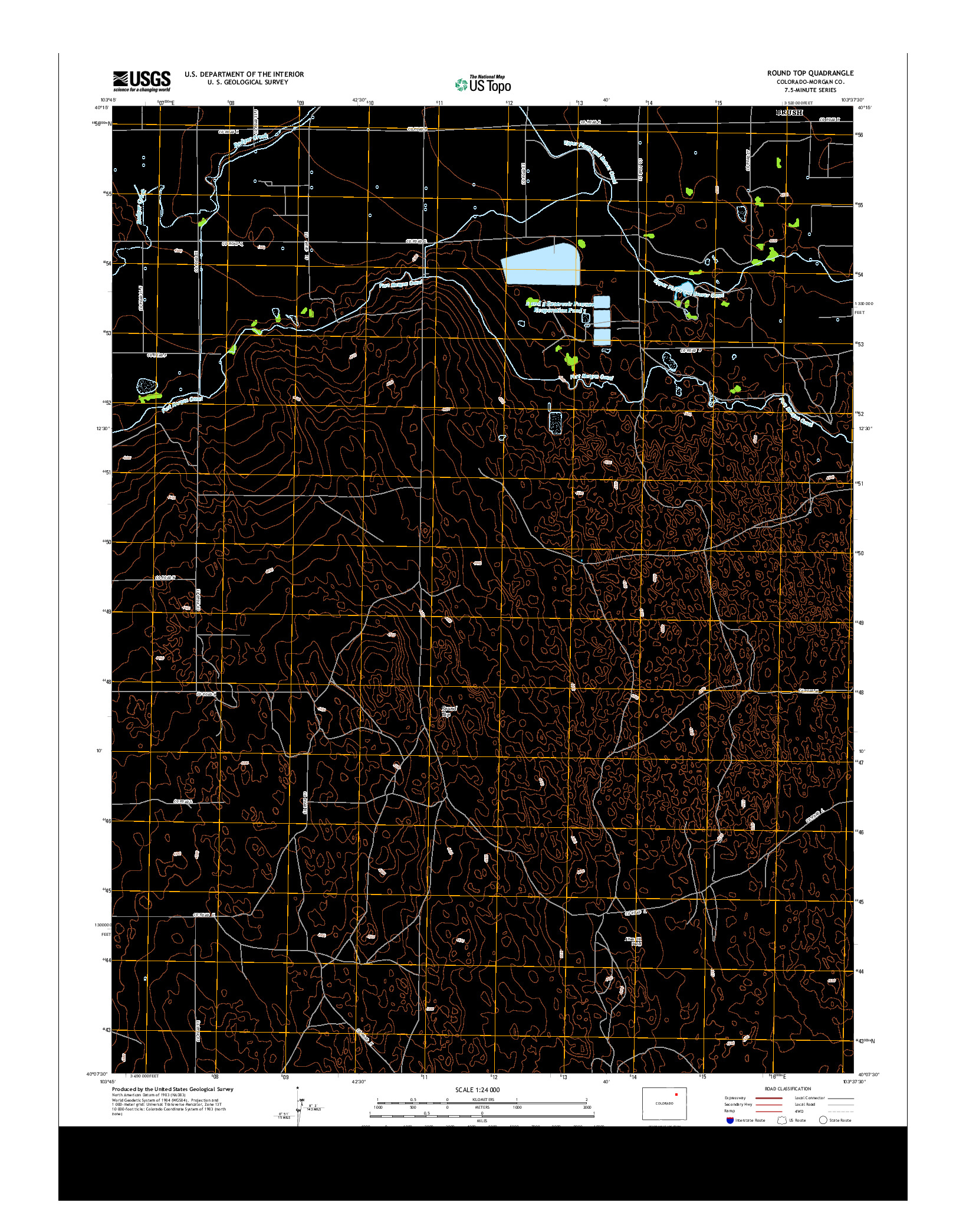 USGS US TOPO 7.5-MINUTE MAP FOR ROUND TOP, CO 2013