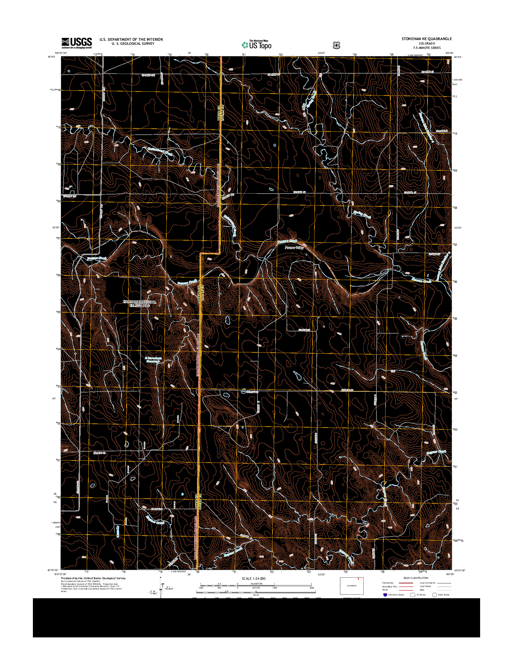 USGS US TOPO 7.5-MINUTE MAP FOR STONEHAM NE, CO 2013