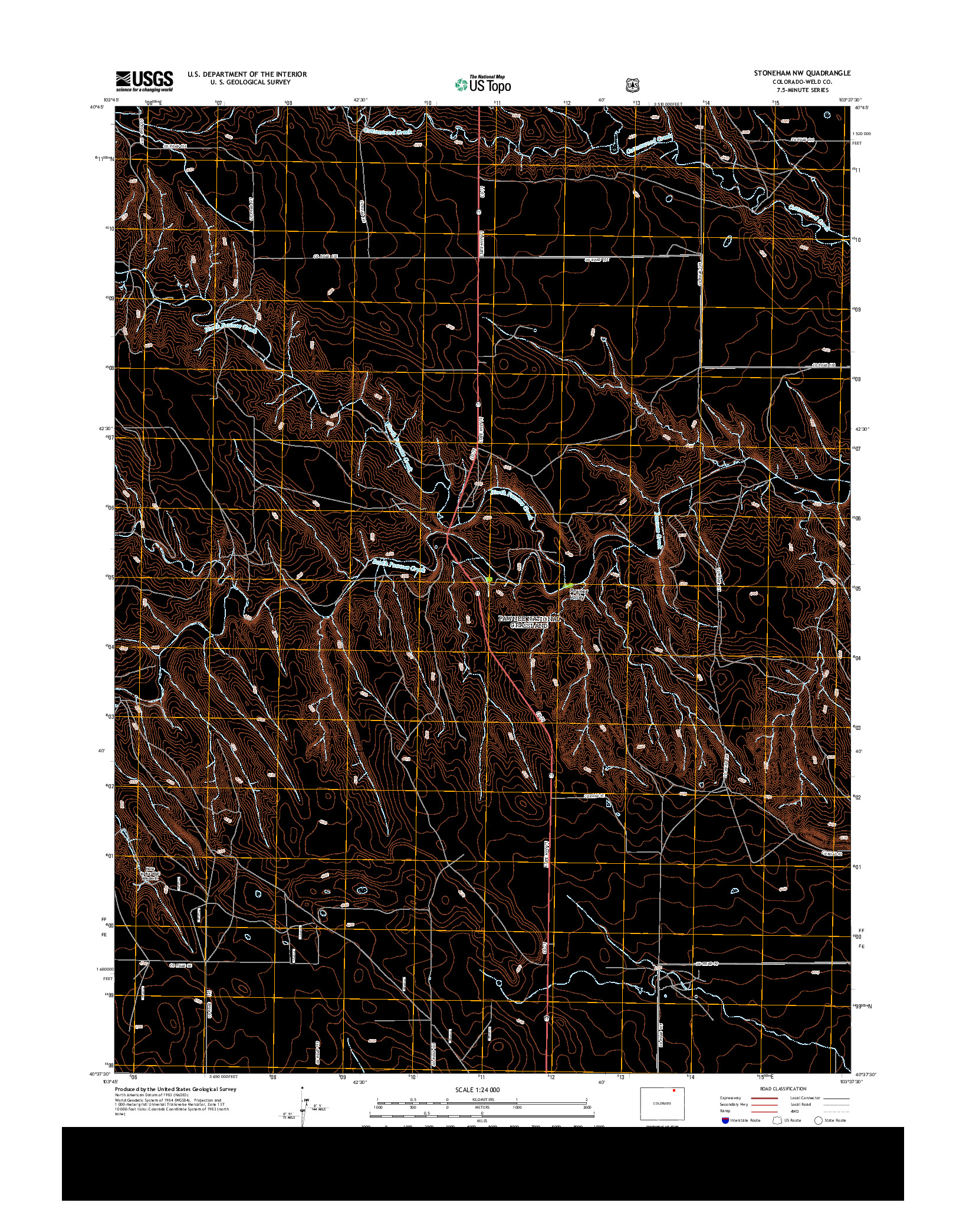 USGS US TOPO 7.5-MINUTE MAP FOR STONEHAM NW, CO 2013
