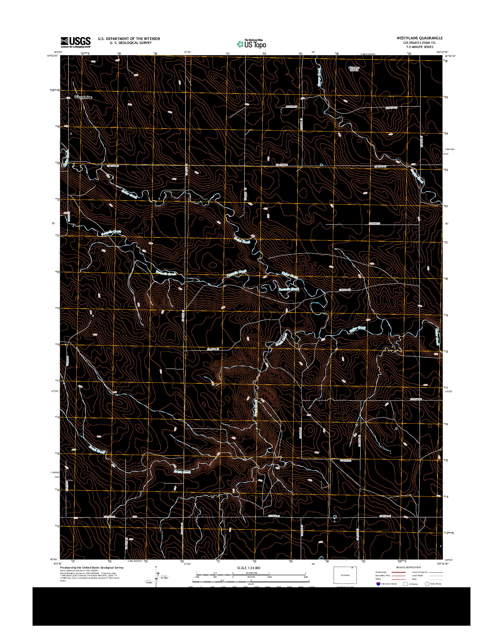 USGS US TOPO 7.5-MINUTE MAP FOR WESTPLAINS, CO 2013