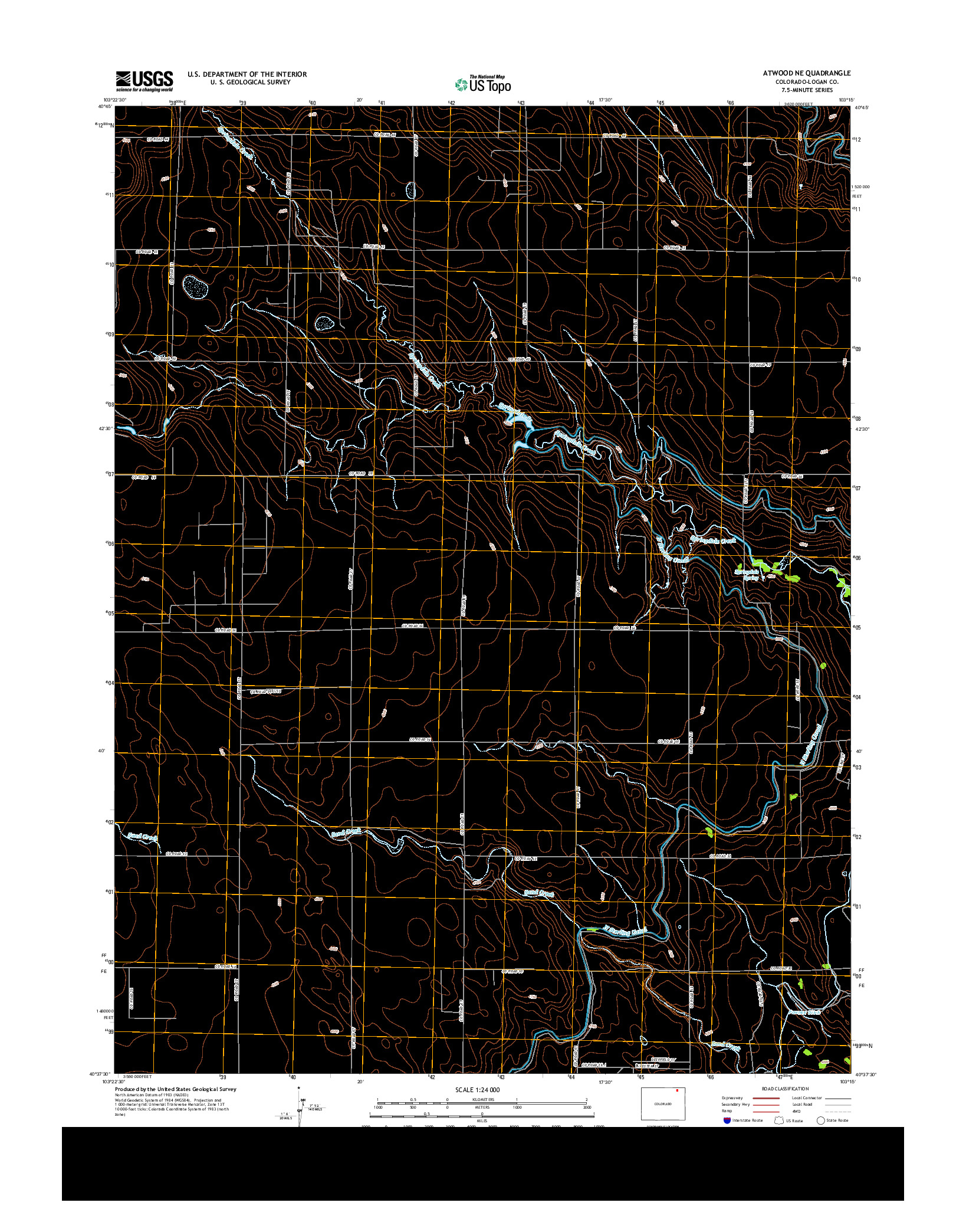 USGS US TOPO 7.5-MINUTE MAP FOR ATWOOD NE, CO 2013