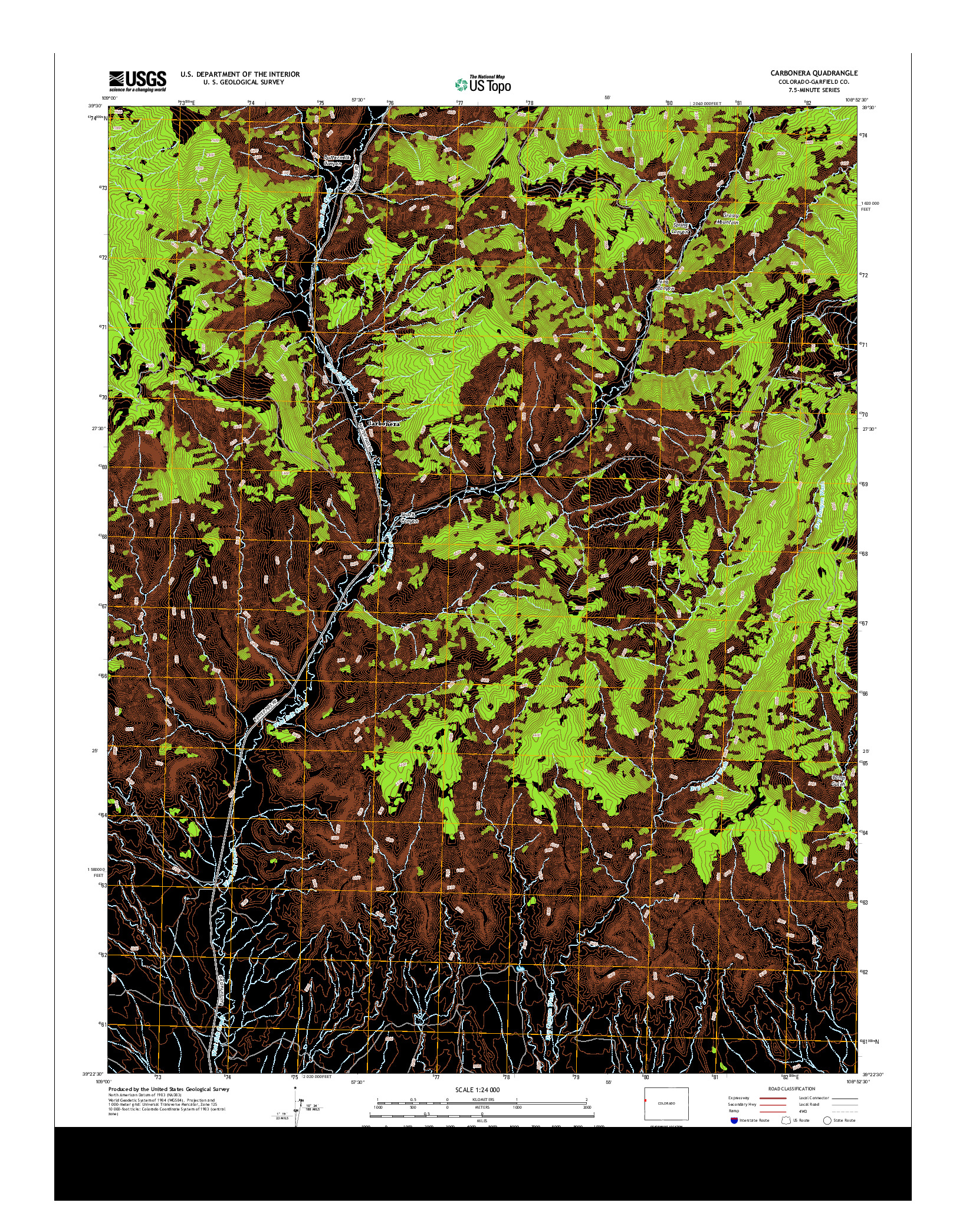 USGS US TOPO 7.5-MINUTE MAP FOR CARBONERA, CO 2013