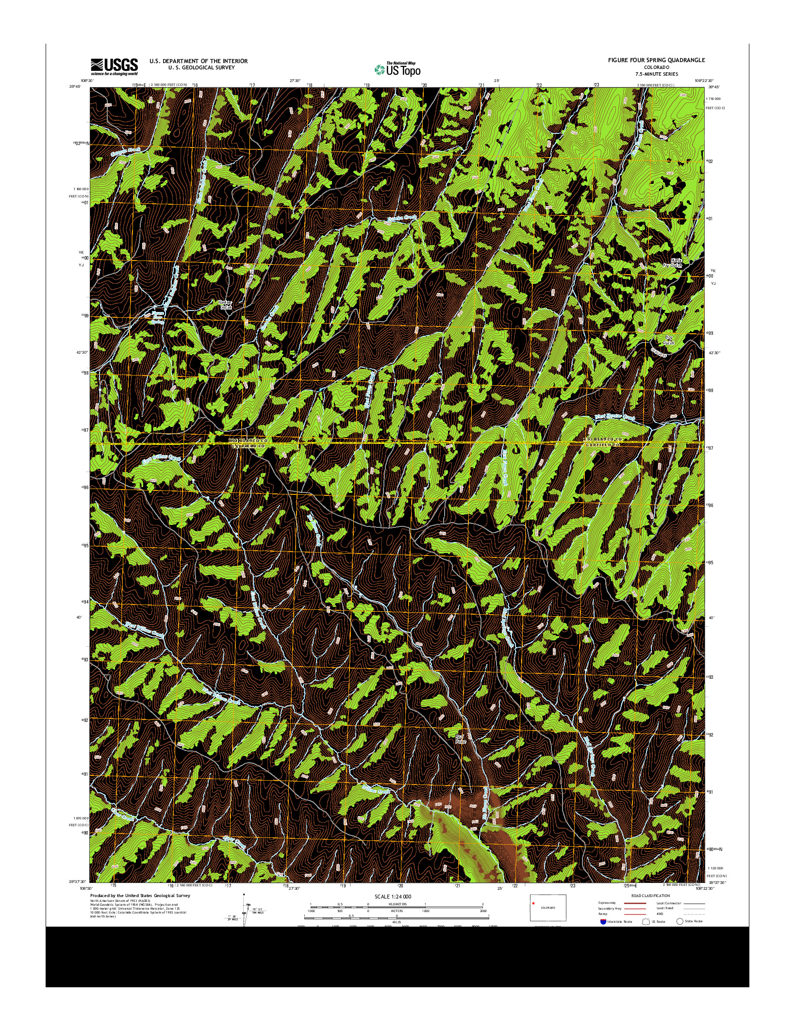 USGS US TOPO 7.5-MINUTE MAP FOR FIGURE FOUR SPRING, CO 2013