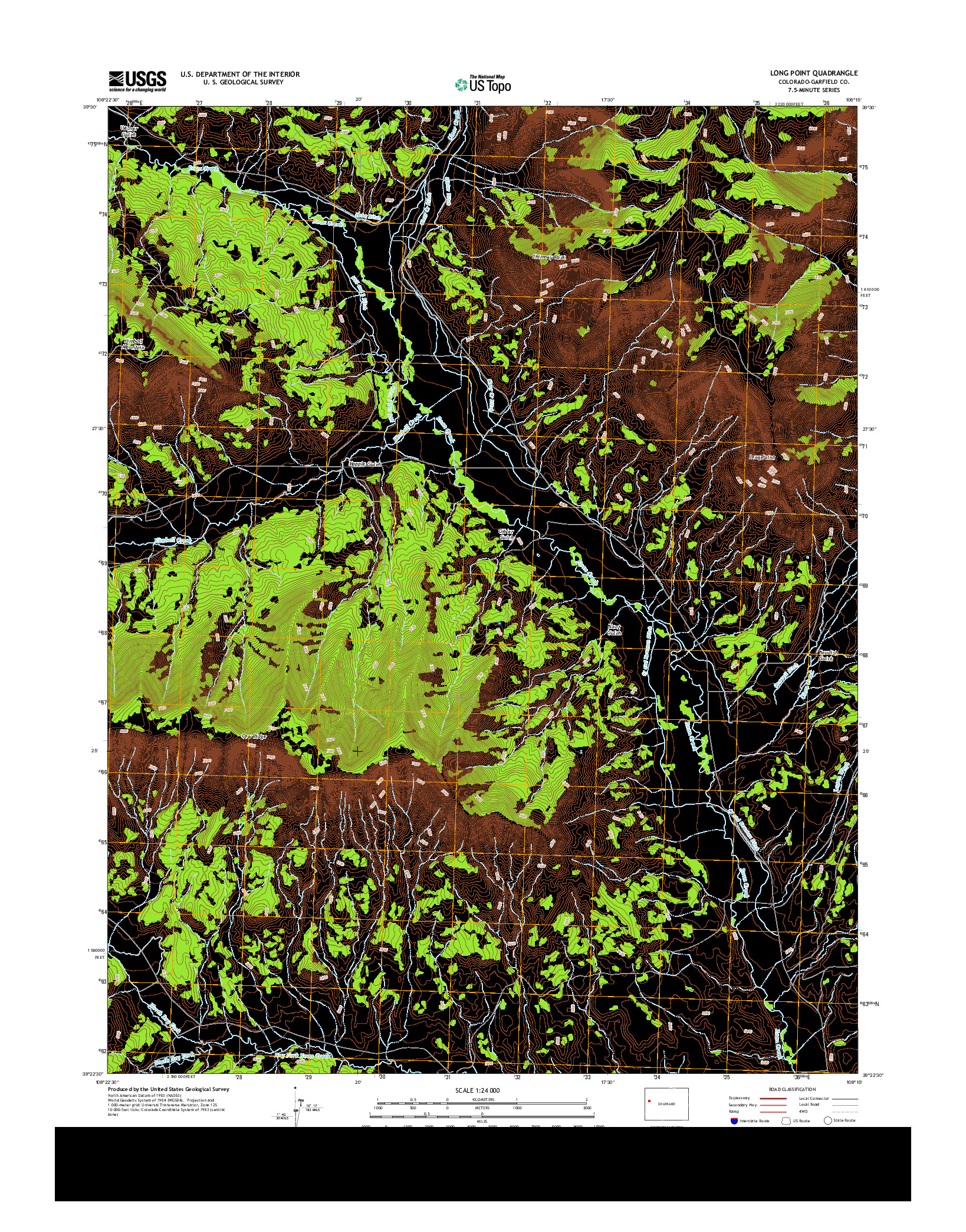 USGS US TOPO 7.5-MINUTE MAP FOR LONG POINT, CO 2013