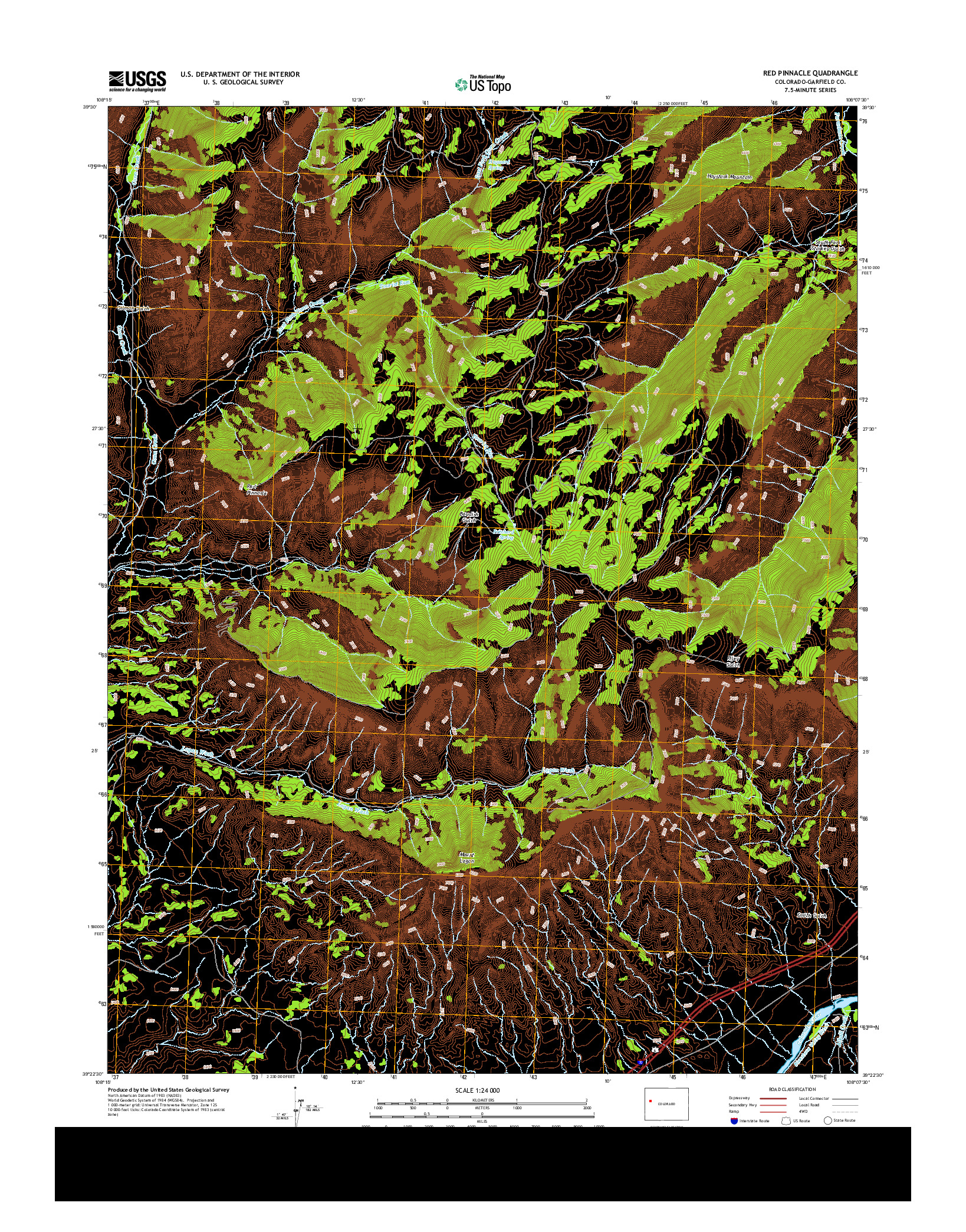 USGS US TOPO 7.5-MINUTE MAP FOR RED PINNACLE, CO 2013