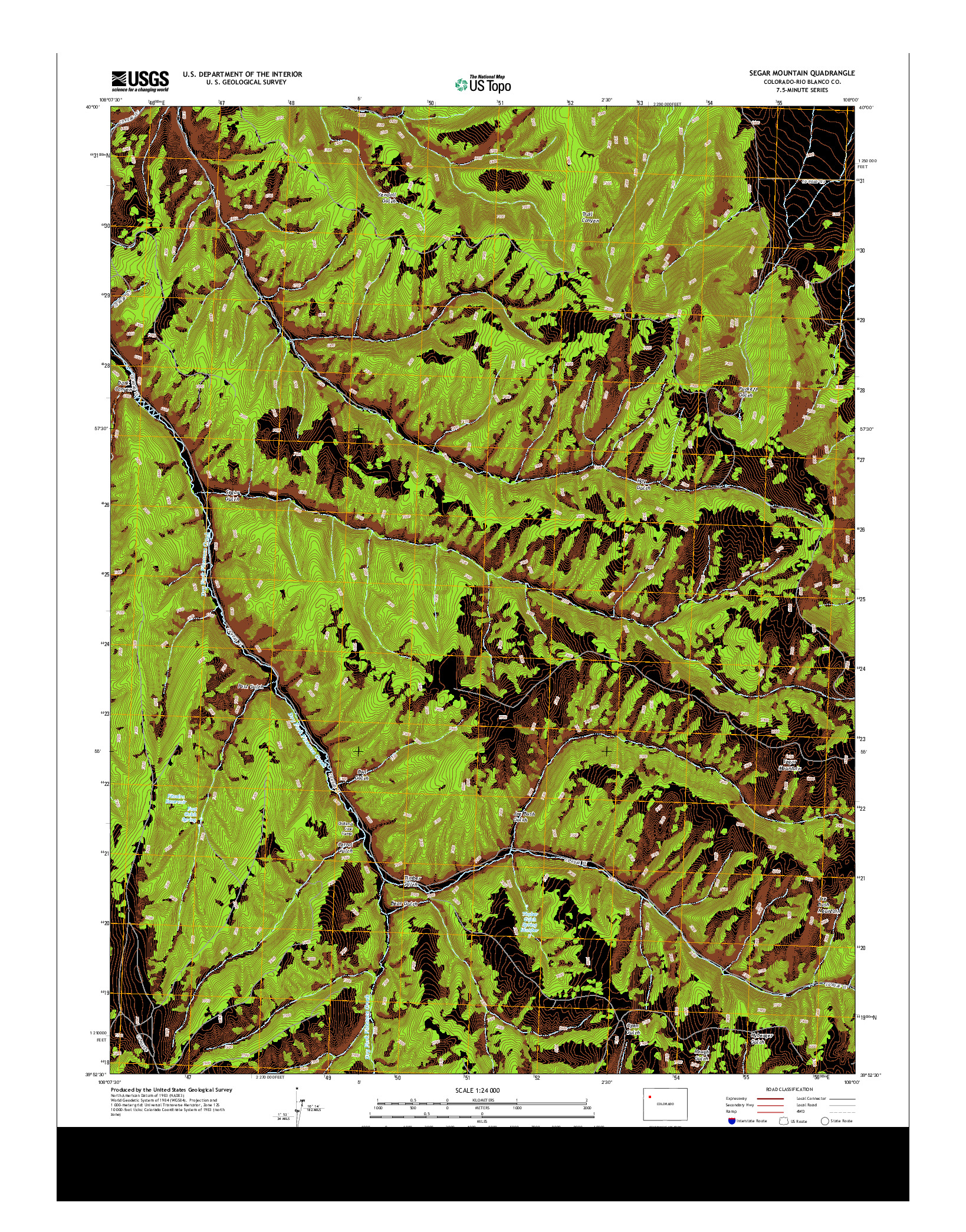 USGS US TOPO 7.5-MINUTE MAP FOR SEGAR MOUNTAIN, CO 2013