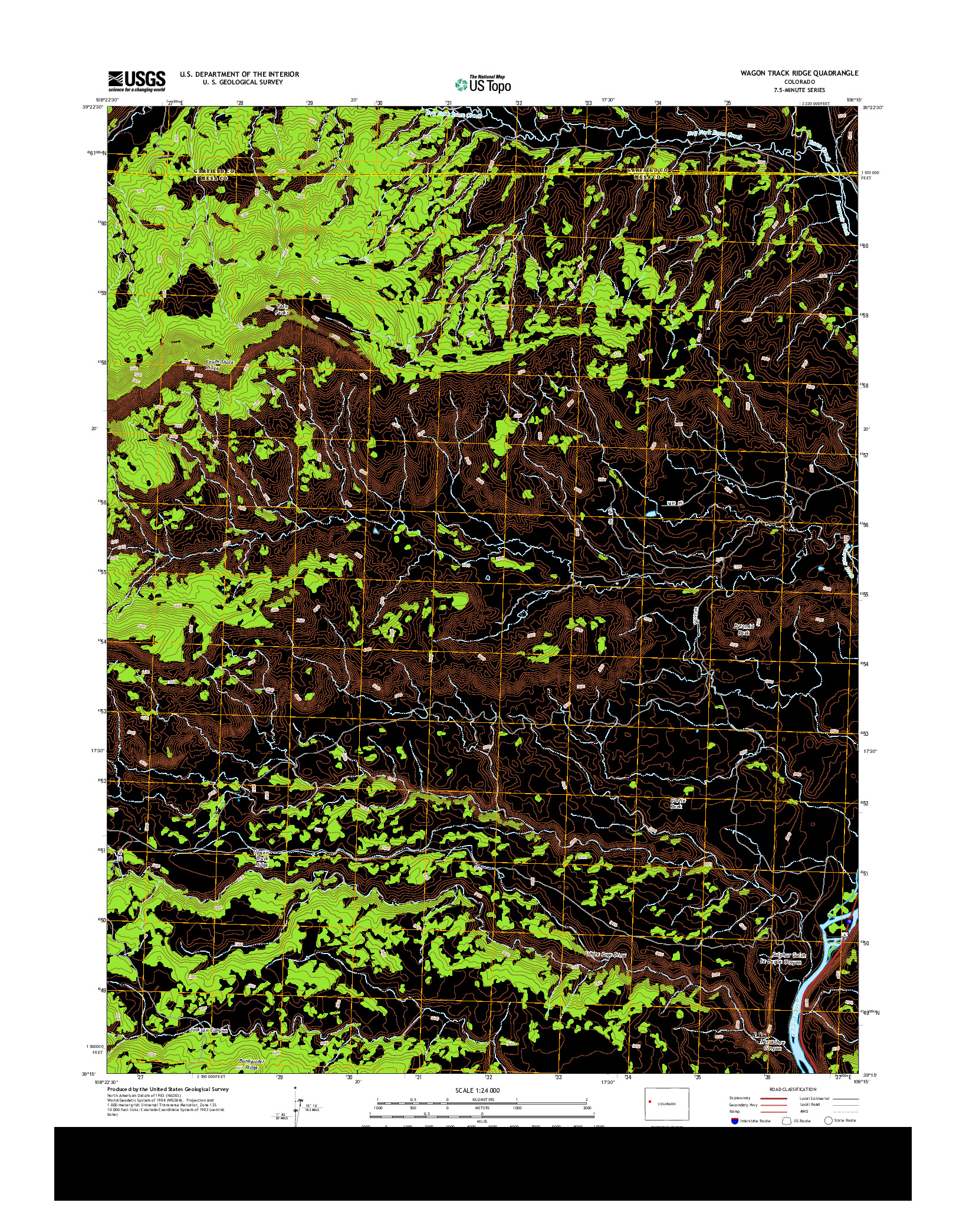 USGS US TOPO 7.5-MINUTE MAP FOR WAGON TRACK RIDGE, CO 2013