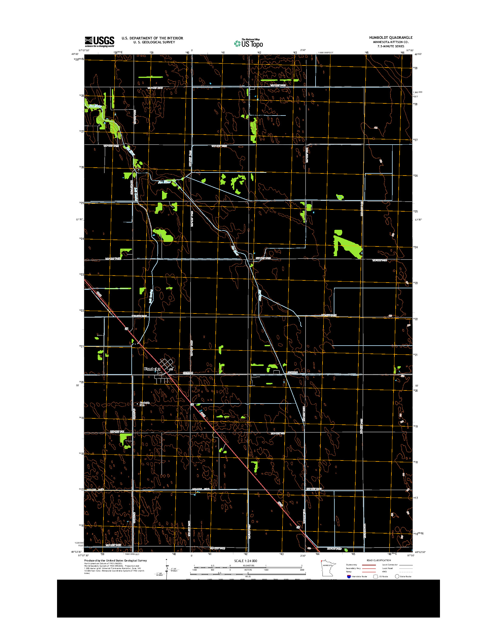 USGS US TOPO 7.5-MINUTE MAP FOR HUMBOLDT, MN 2013