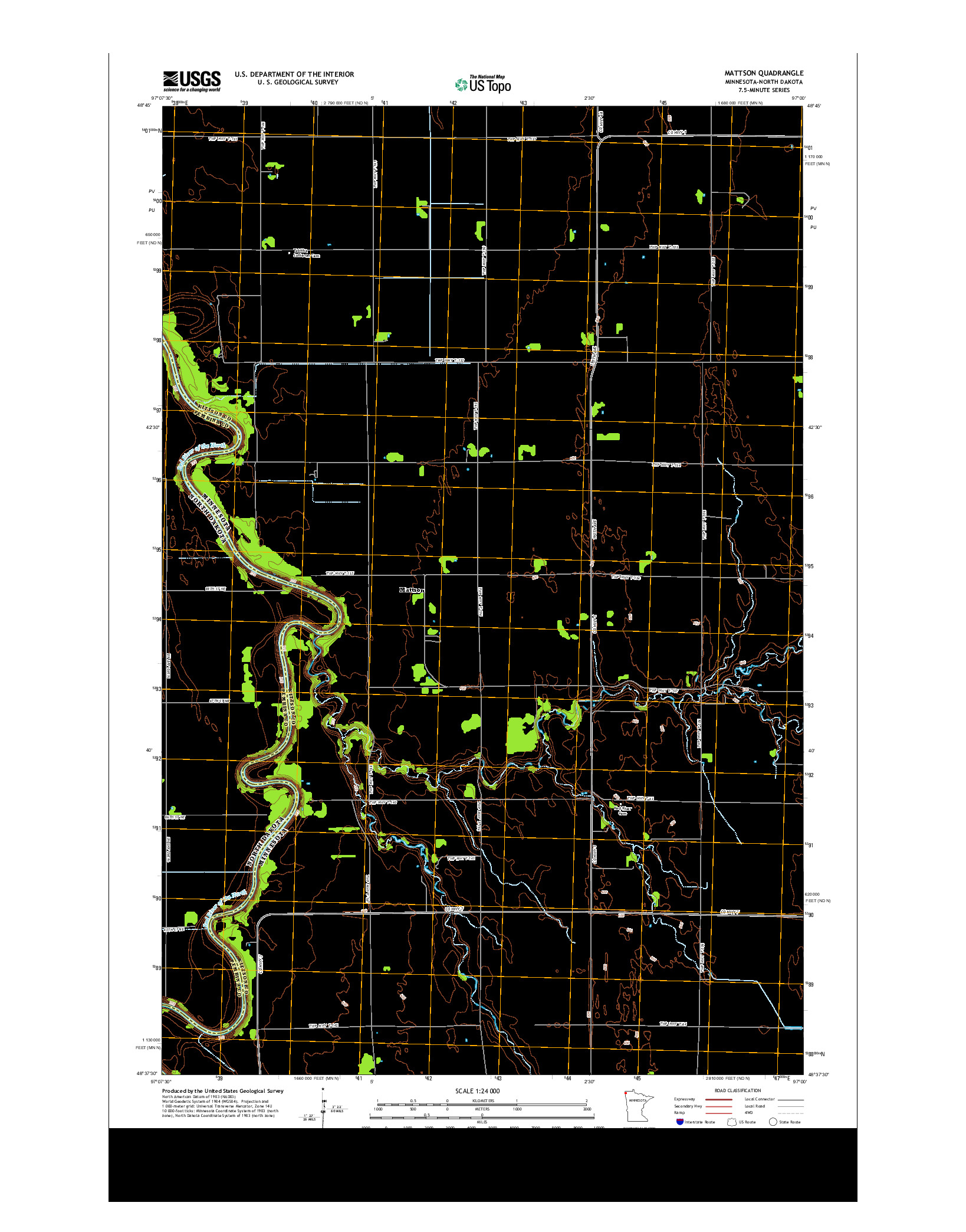 USGS US TOPO 7.5-MINUTE MAP FOR MATTSON, MN-ND 2013