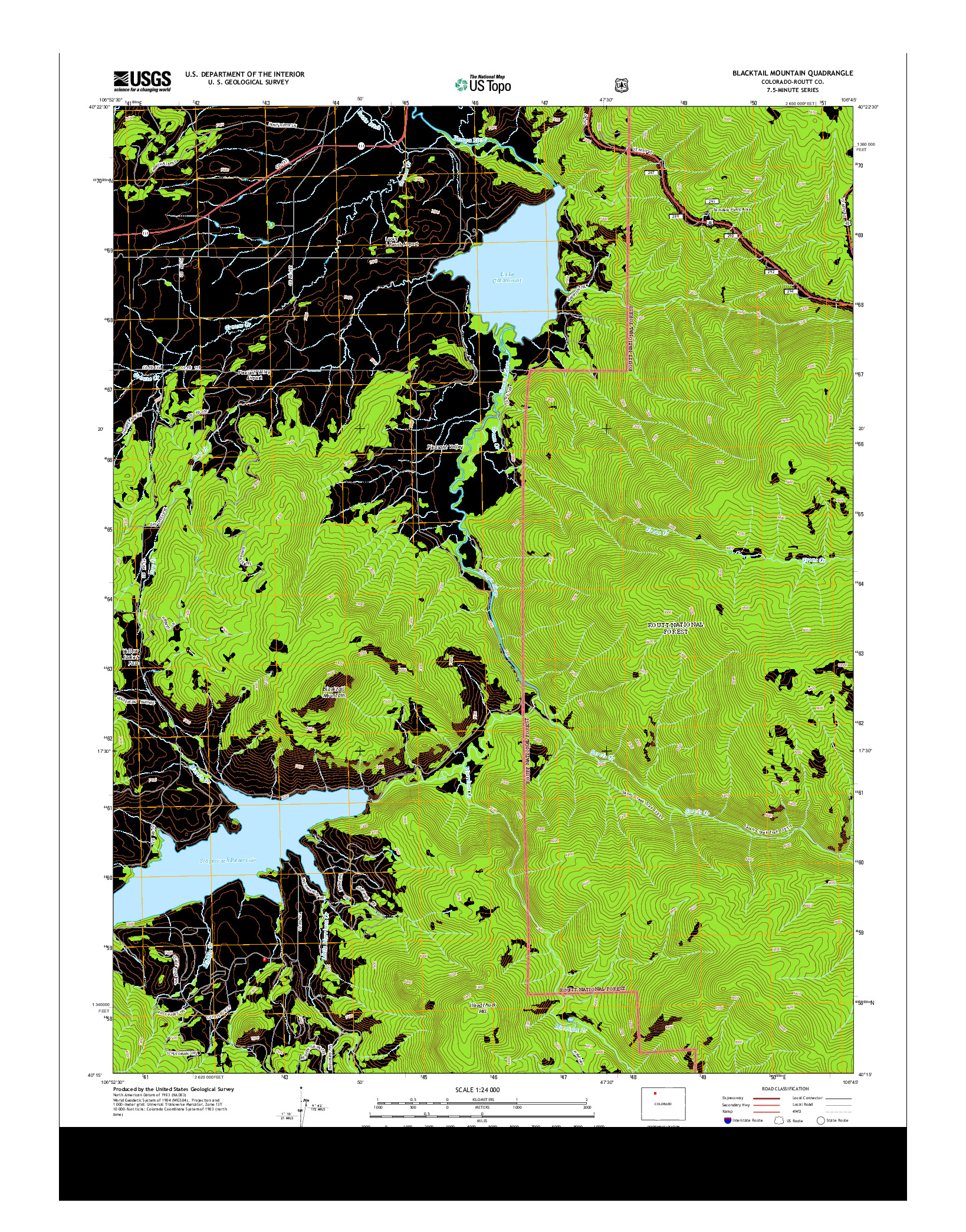 USGS US TOPO 7.5-MINUTE MAP FOR BLACKTAIL MOUNTAIN, CO 2013