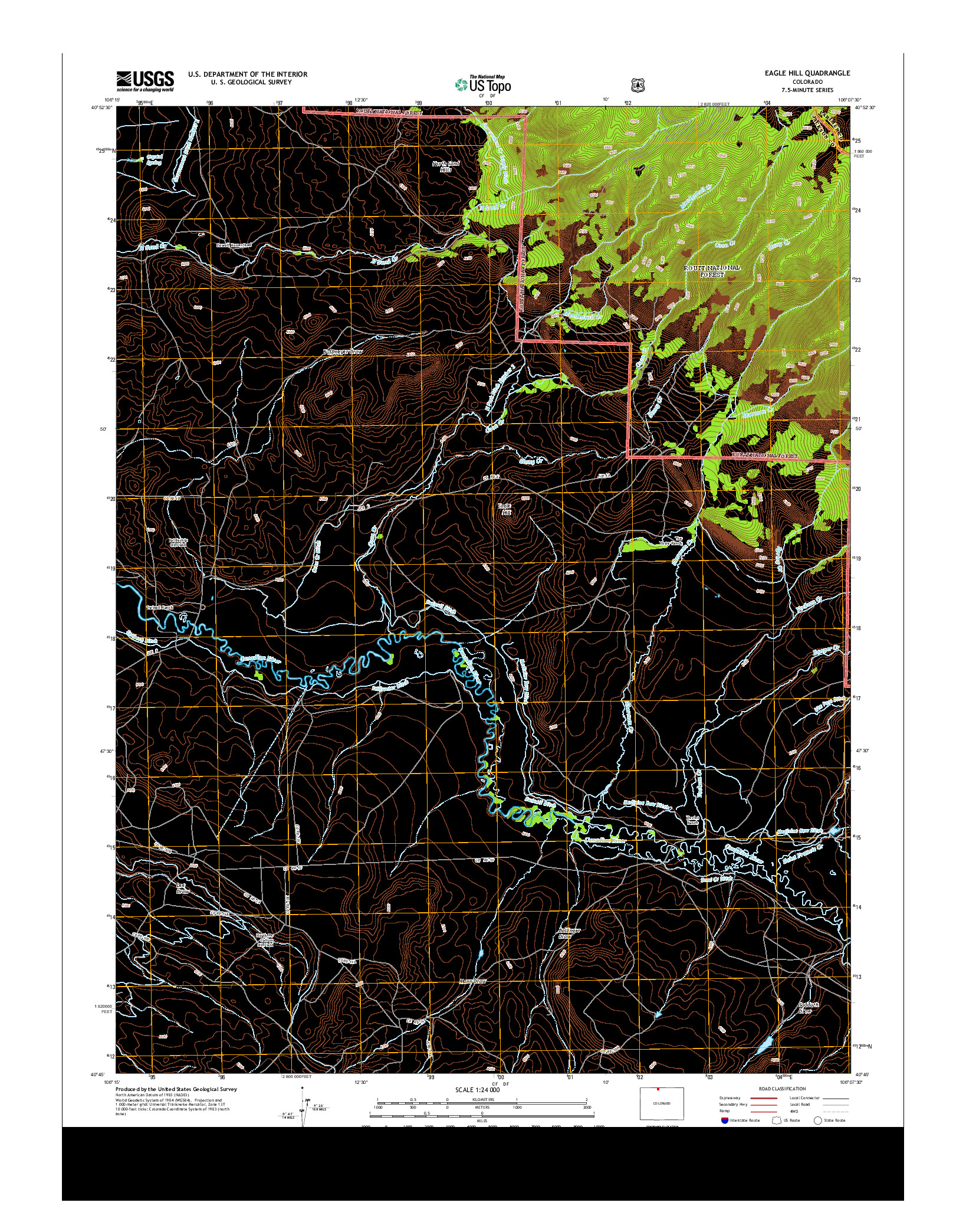 USGS US TOPO 7.5-MINUTE MAP FOR EAGLE HILL, CO 2013