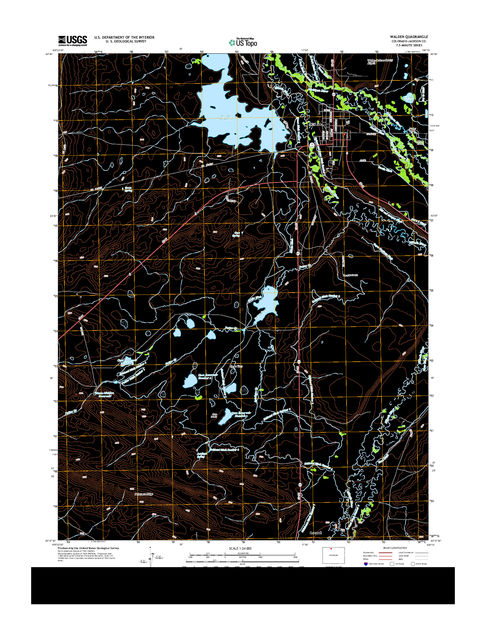 USGS US TOPO 7.5-MINUTE MAP FOR WALDEN, CO 2013