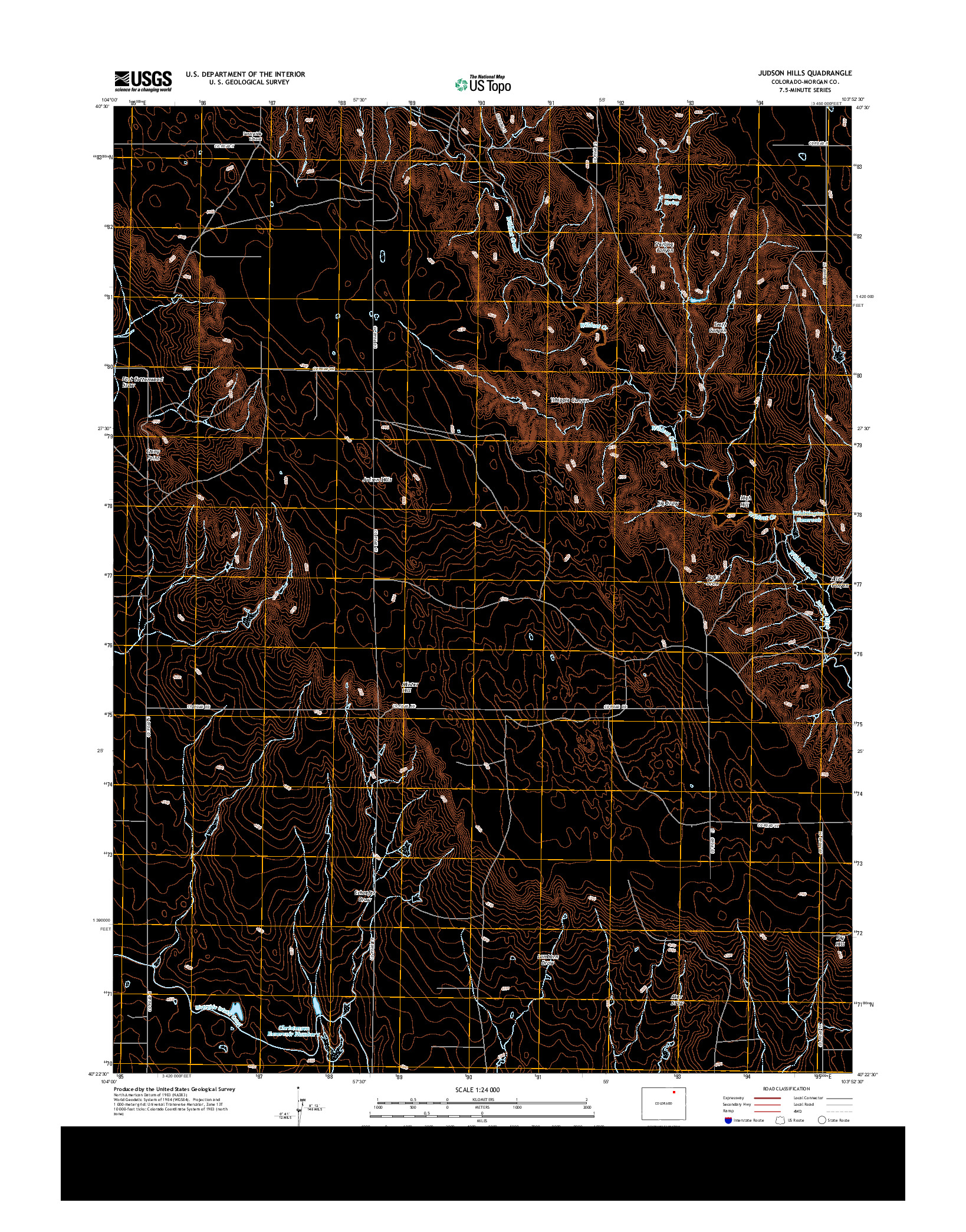 USGS US TOPO 7.5-MINUTE MAP FOR JUDSON HILLS, CO 2013