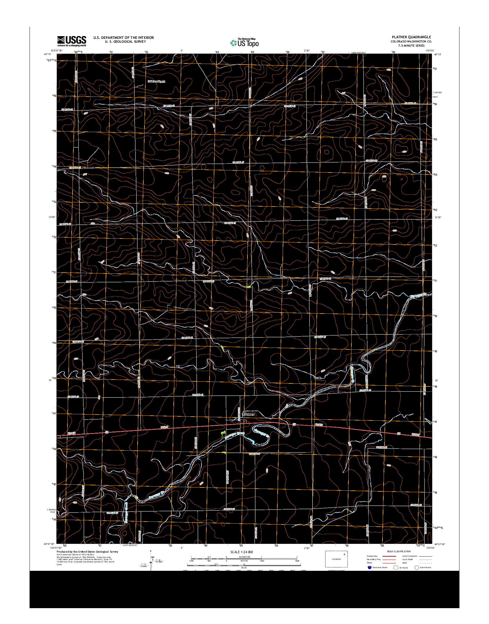 USGS US TOPO 7.5-MINUTE MAP FOR PLATNER, CO 2013