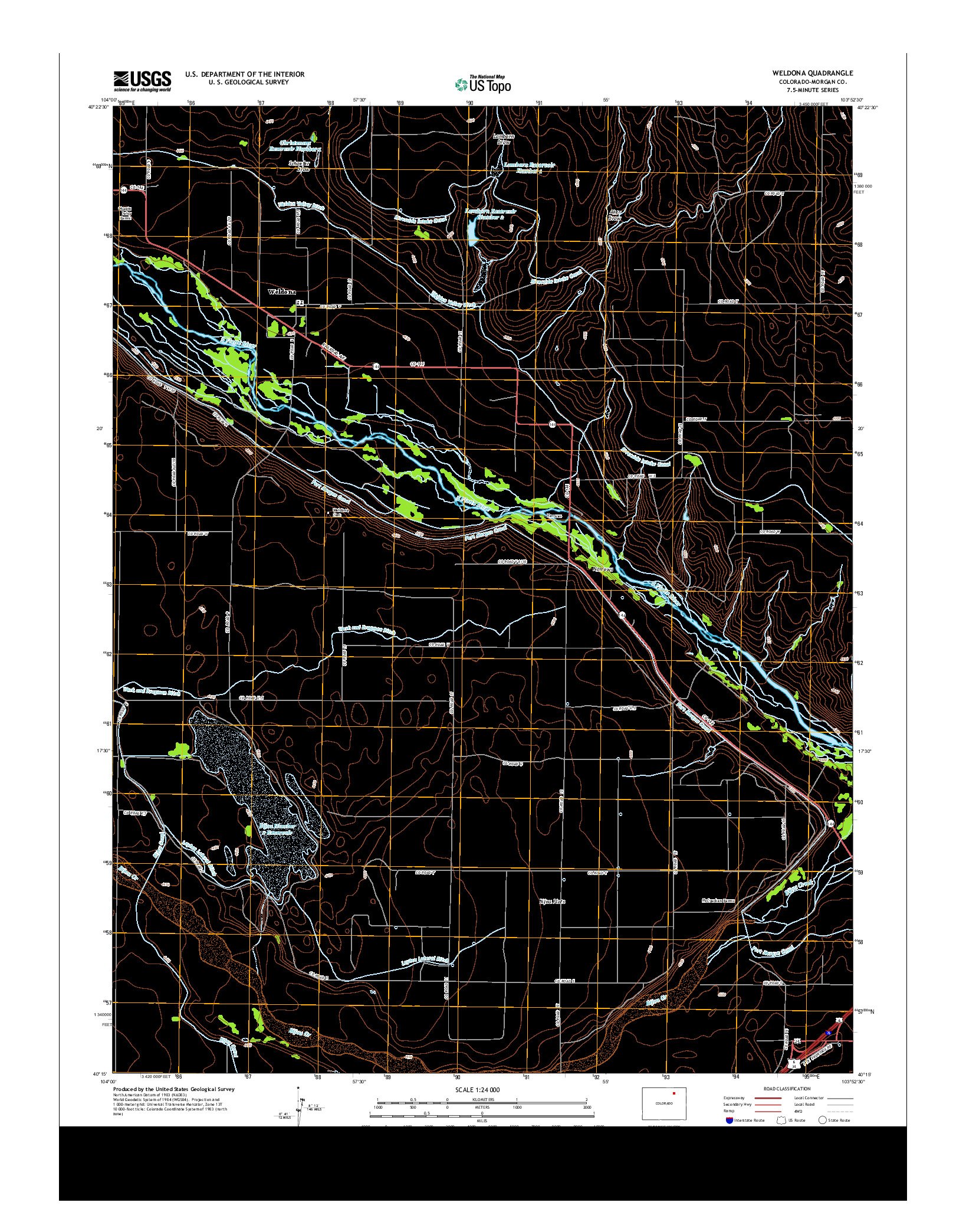 USGS US TOPO 7.5-MINUTE MAP FOR WELDONA, CO 2013