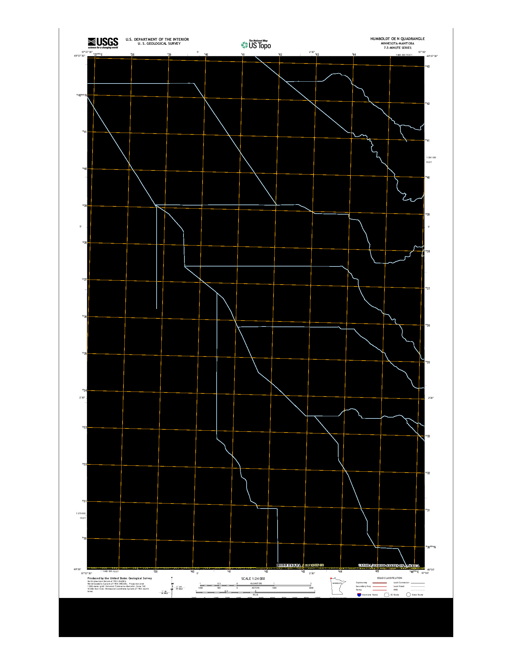 USGS US TOPO 7.5-MINUTE MAP FOR HUMBOLDT OE N, MN-MB 2013