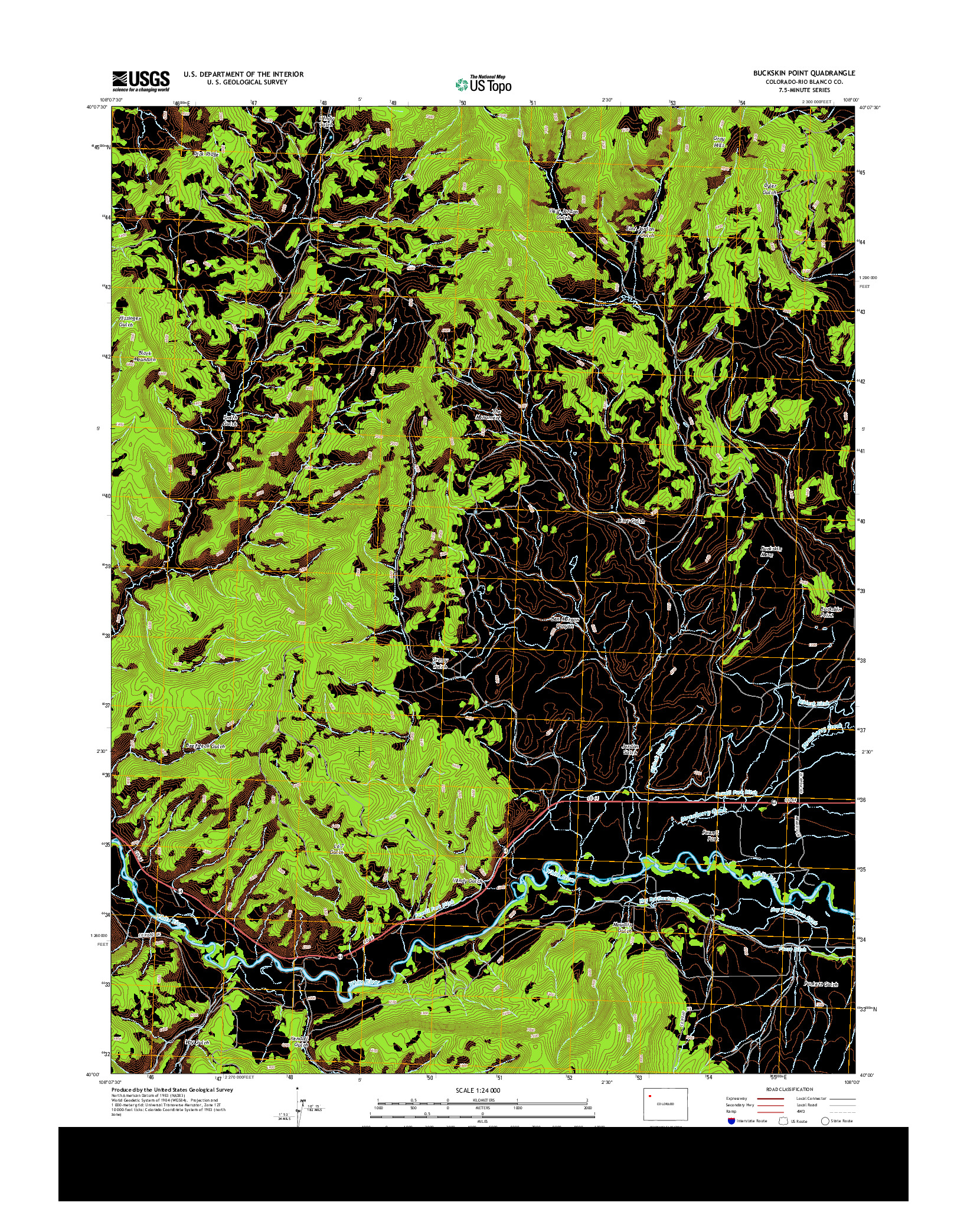 USGS US TOPO 7.5-MINUTE MAP FOR BUCKSKIN POINT, CO 2013