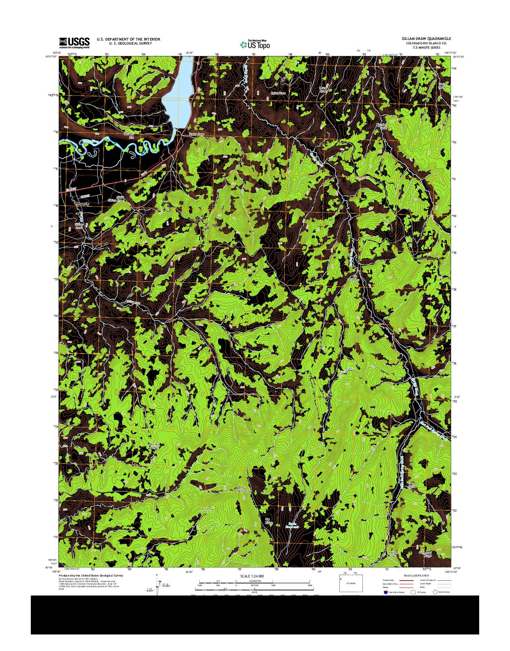 USGS US TOPO 7.5-MINUTE MAP FOR GILLAM DRAW, CO 2013