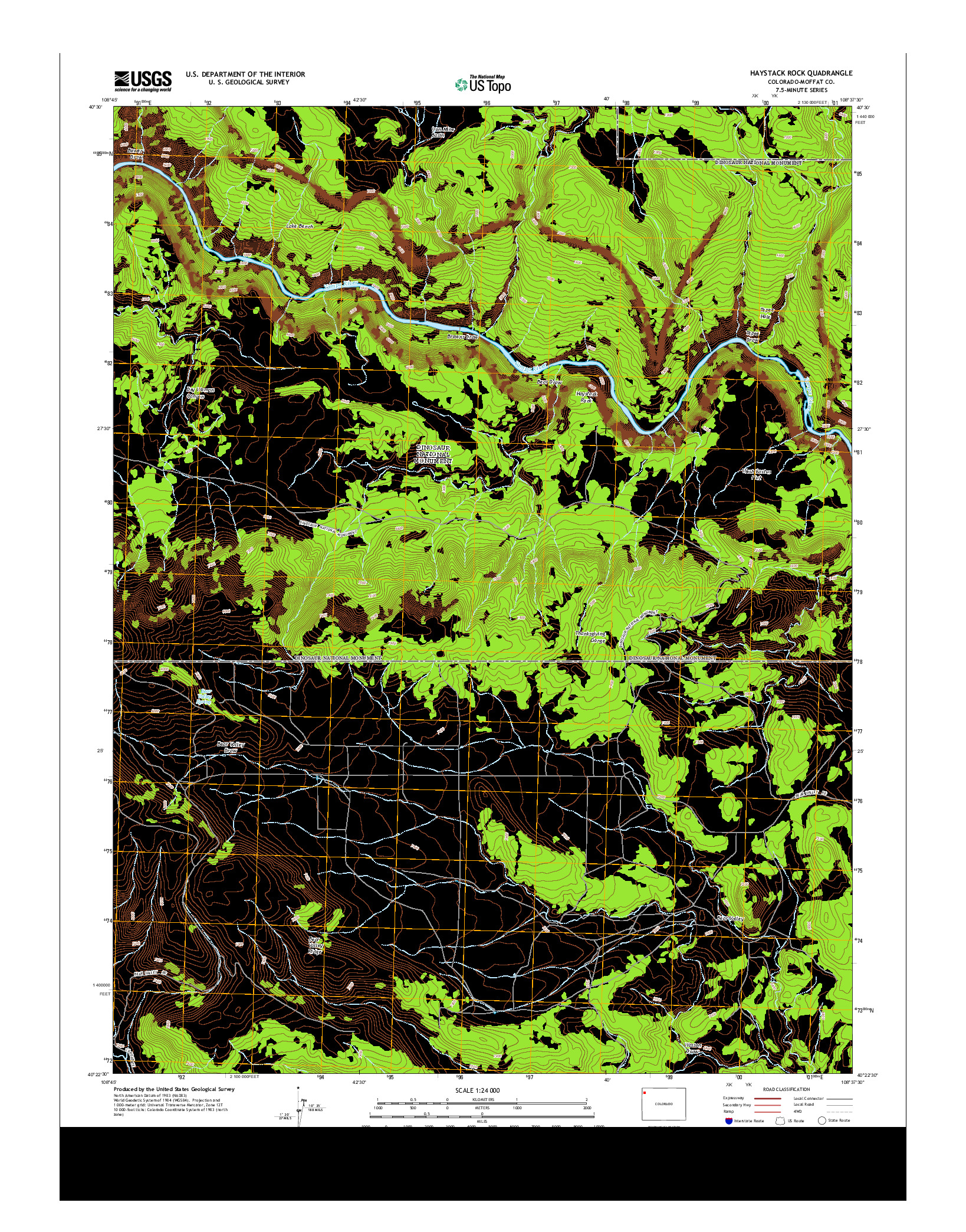 USGS US TOPO 7.5-MINUTE MAP FOR HAYSTACK ROCK, CO 2013