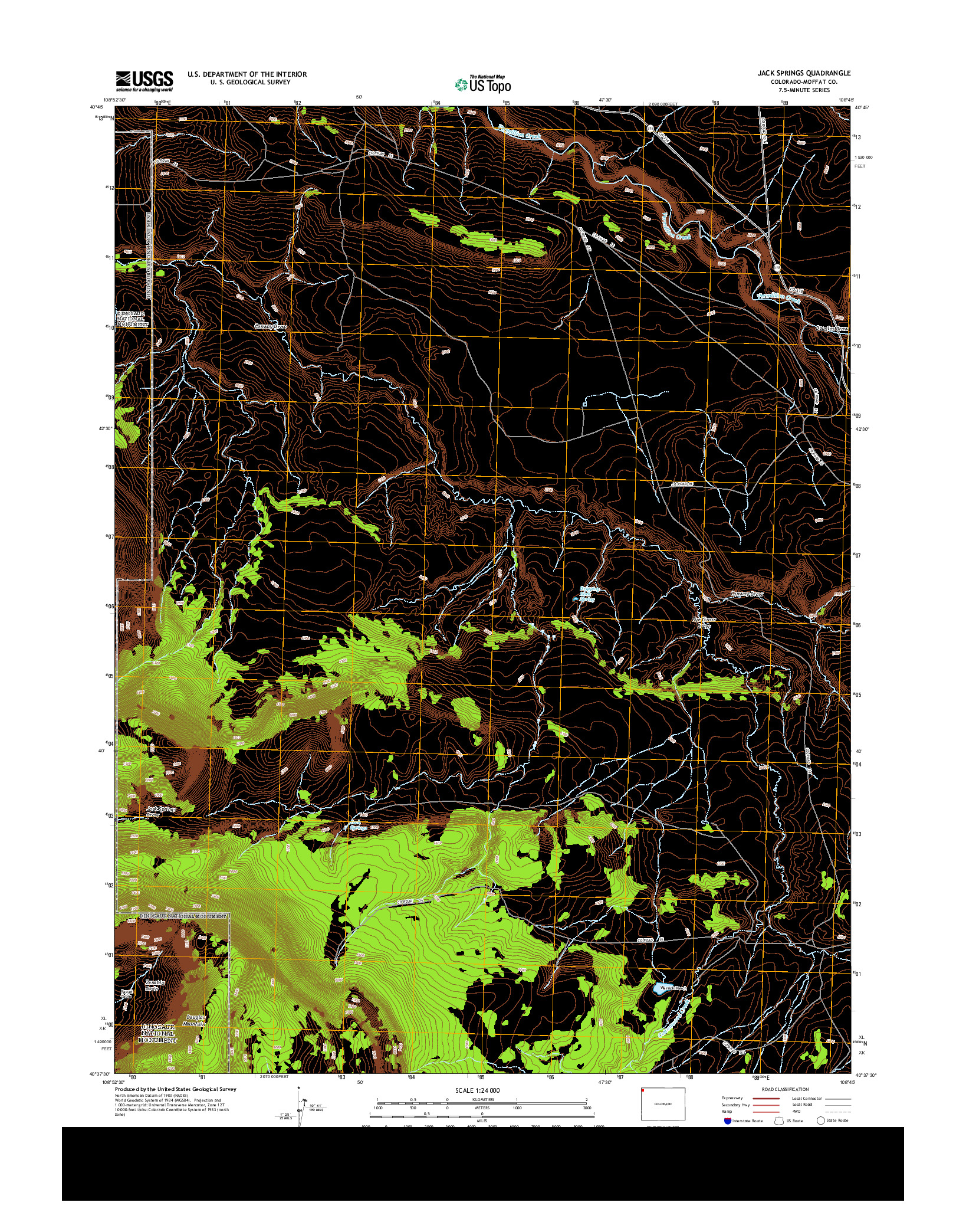 USGS US TOPO 7.5-MINUTE MAP FOR JACK SPRINGS, CO 2013