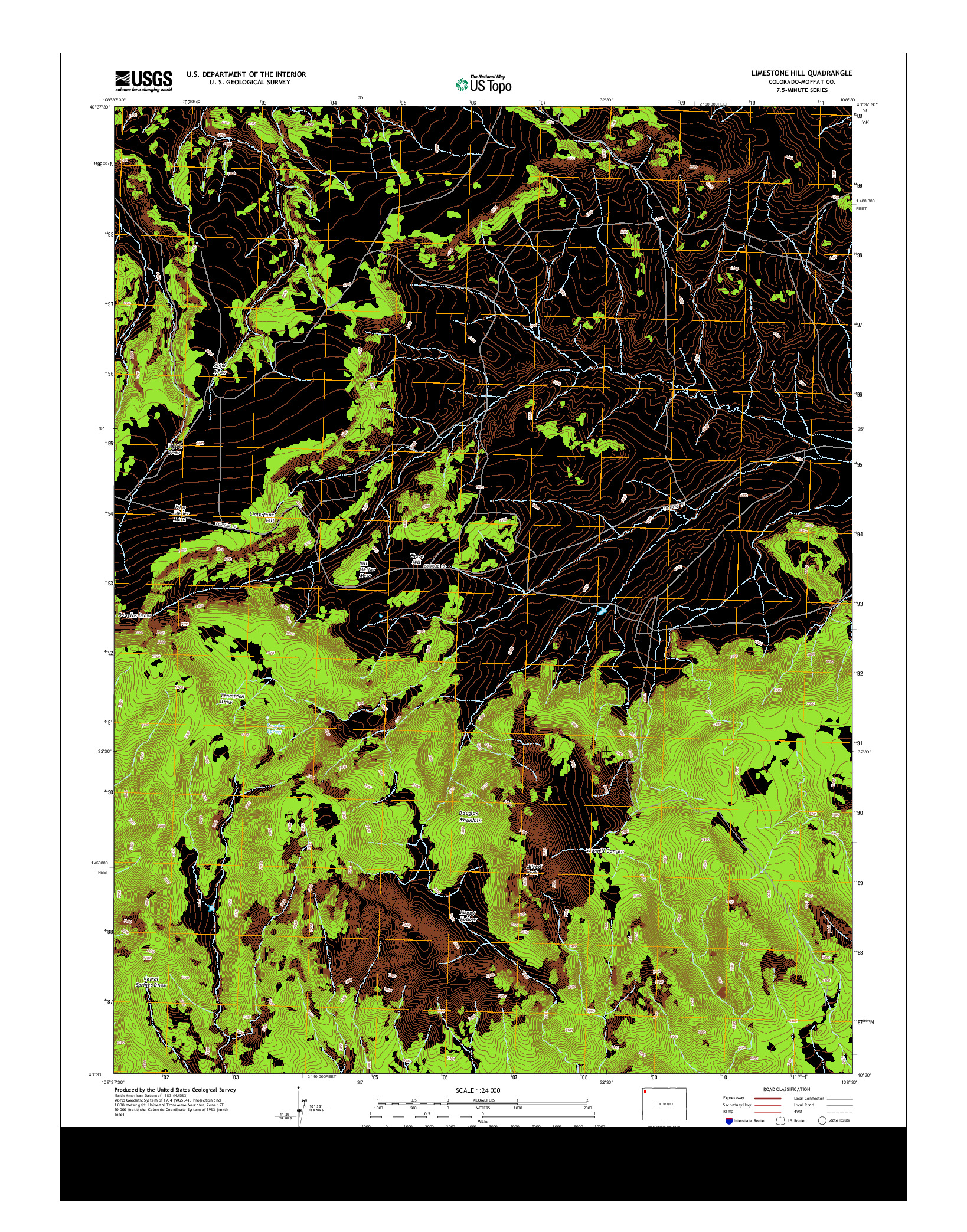 USGS US TOPO 7.5-MINUTE MAP FOR LIMESTONE HILL, CO 2013