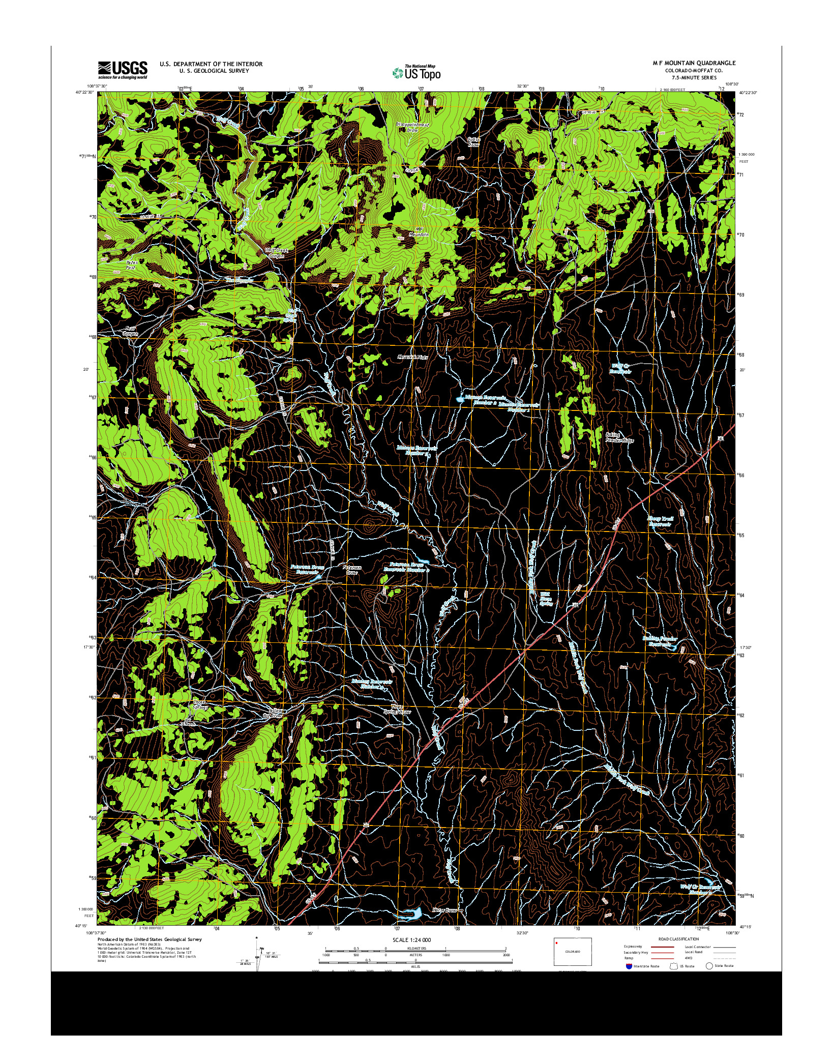 USGS US TOPO 7.5-MINUTE MAP FOR M F MOUNTAIN, CO 2013