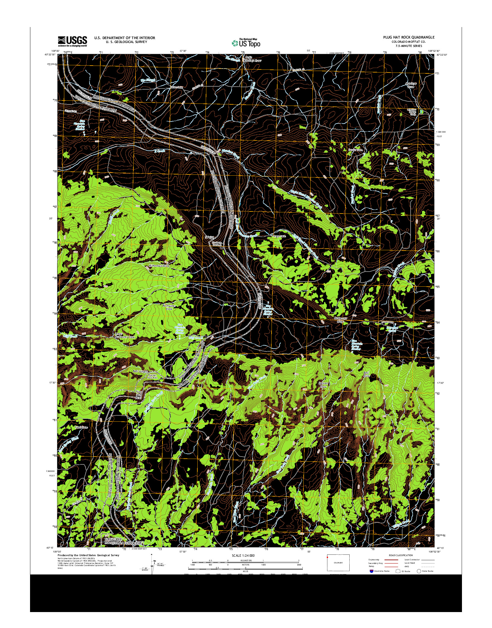 USGS US TOPO 7.5-MINUTE MAP FOR PLUG HAT ROCK, CO 2013