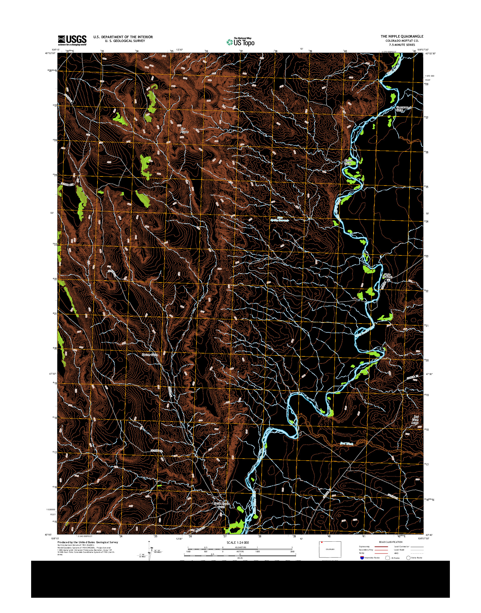 USGS US TOPO 7.5-MINUTE MAP FOR THE NIPPLE, CO 2013