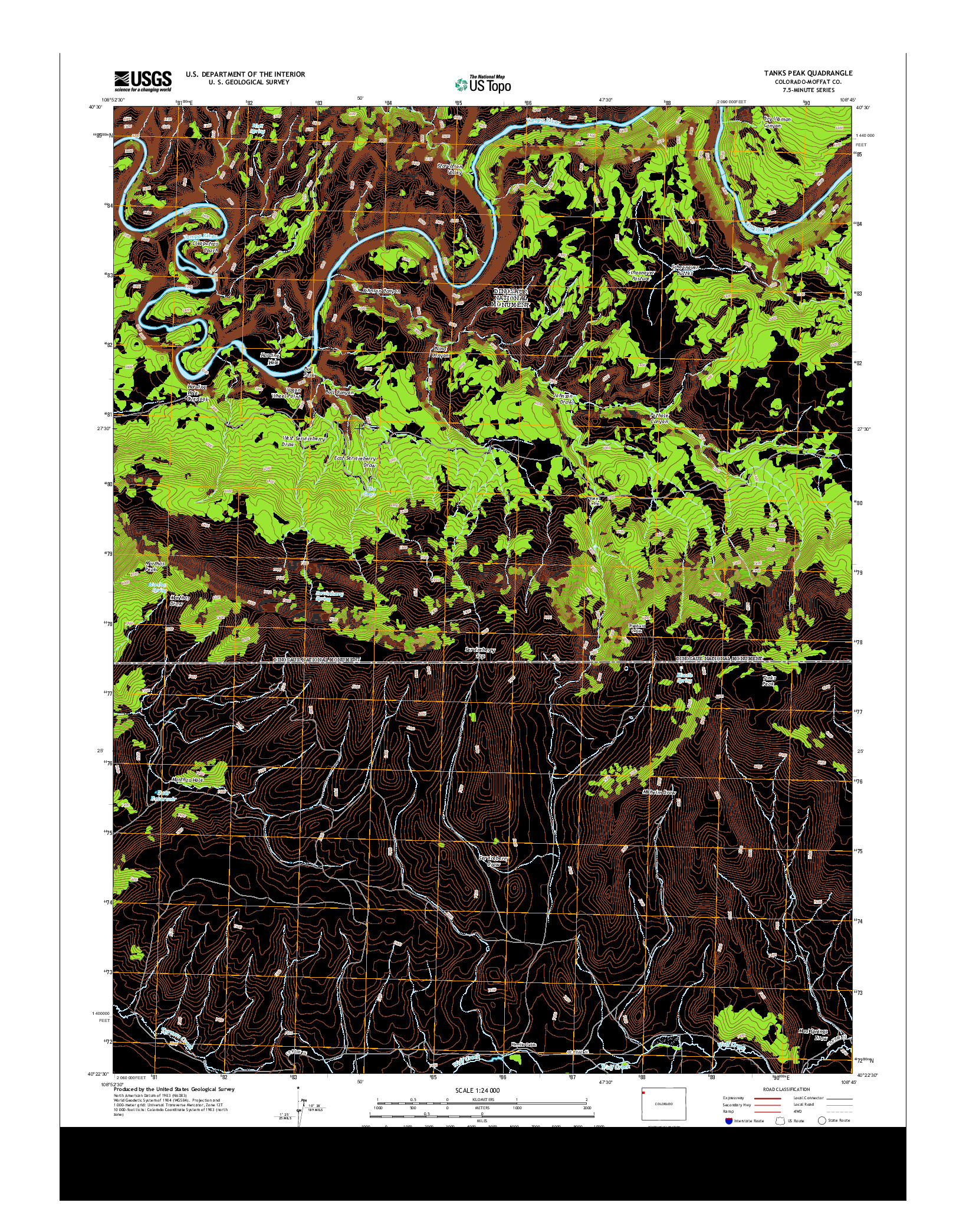 USGS US TOPO 7.5-MINUTE MAP FOR TANKS PEAK, CO 2013