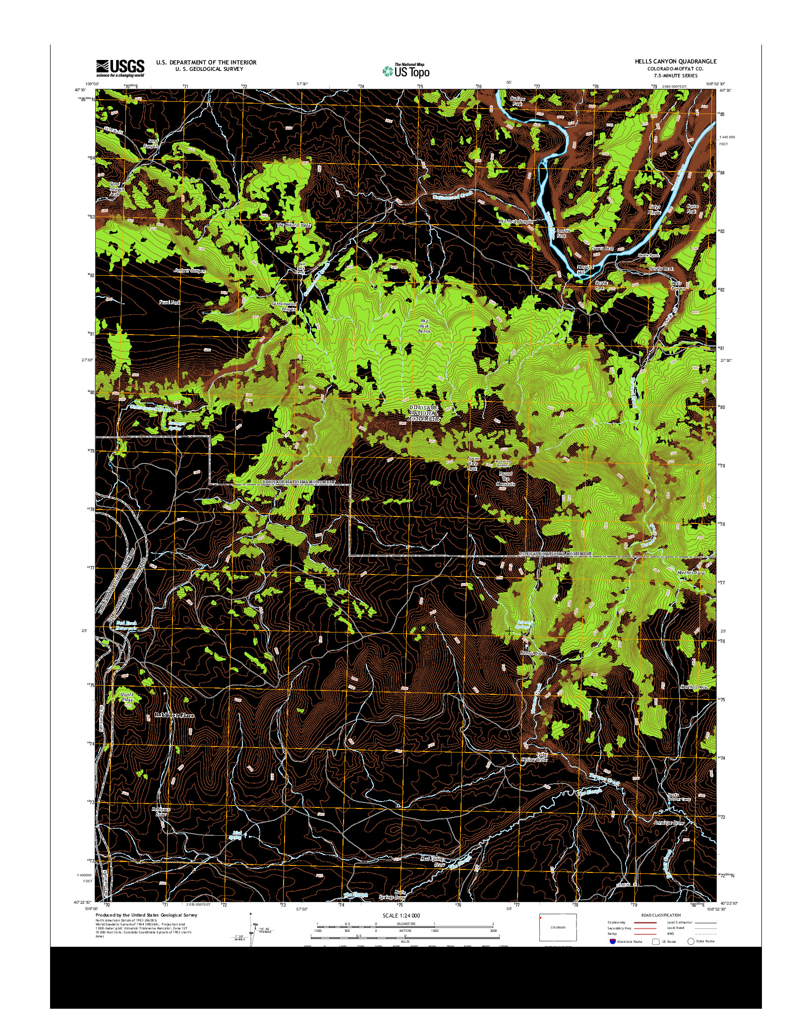USGS US TOPO 7.5-MINUTE MAP FOR HELLS CANYON, CO 2013
