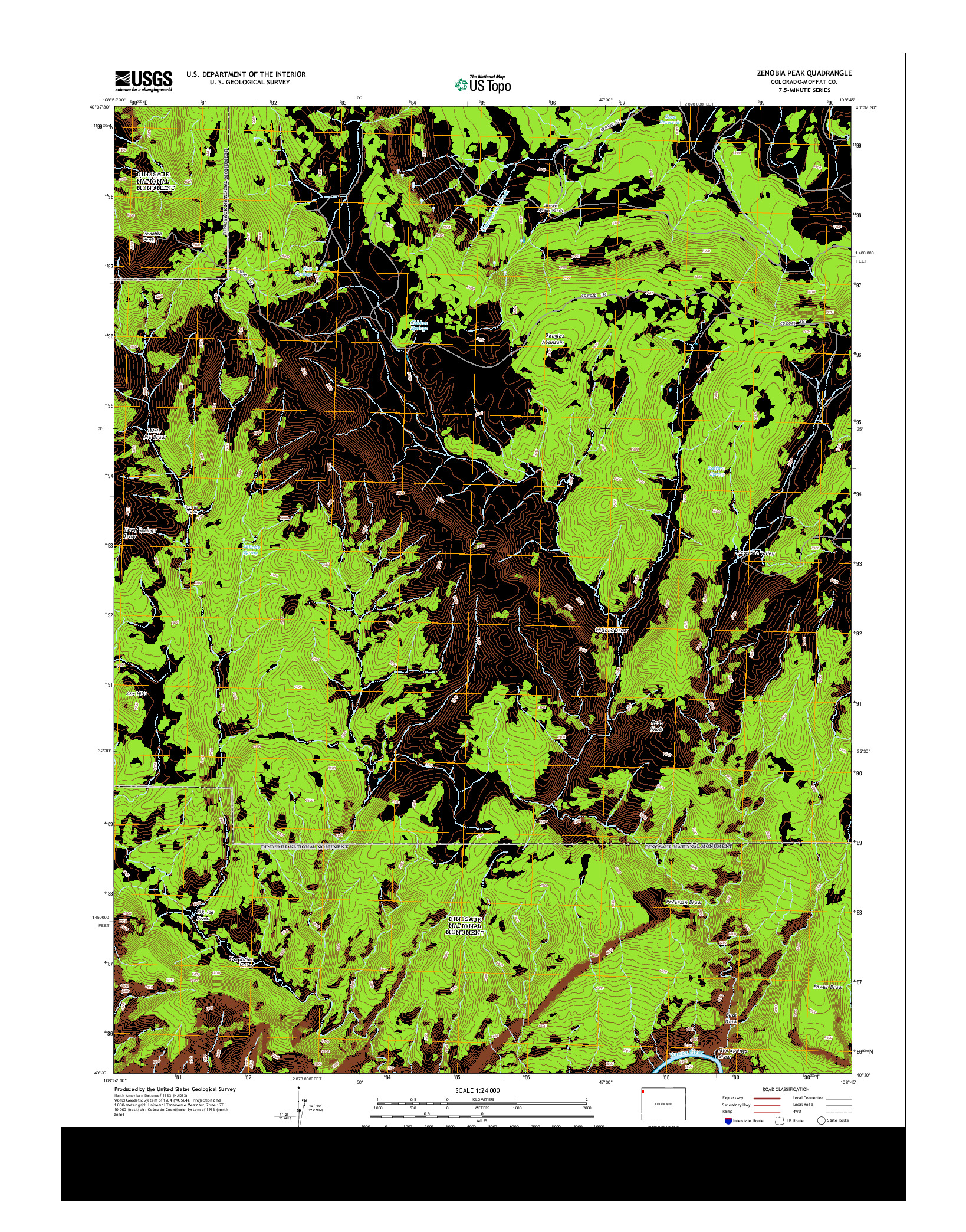 USGS US TOPO 7.5-MINUTE MAP FOR ZENOBIA PEAK, CO 2013