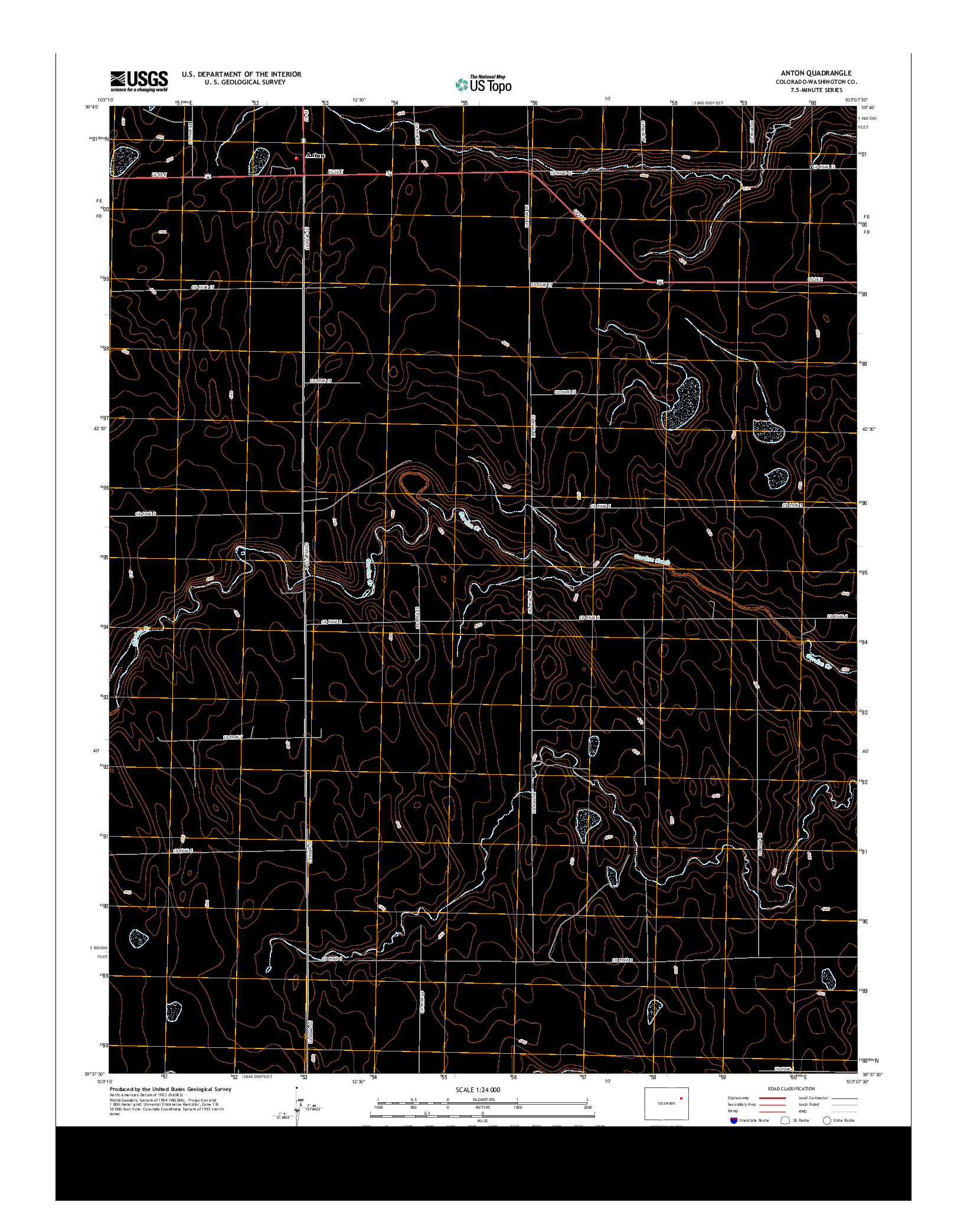USGS US TOPO 7.5-MINUTE MAP FOR ANTON, CO 2013