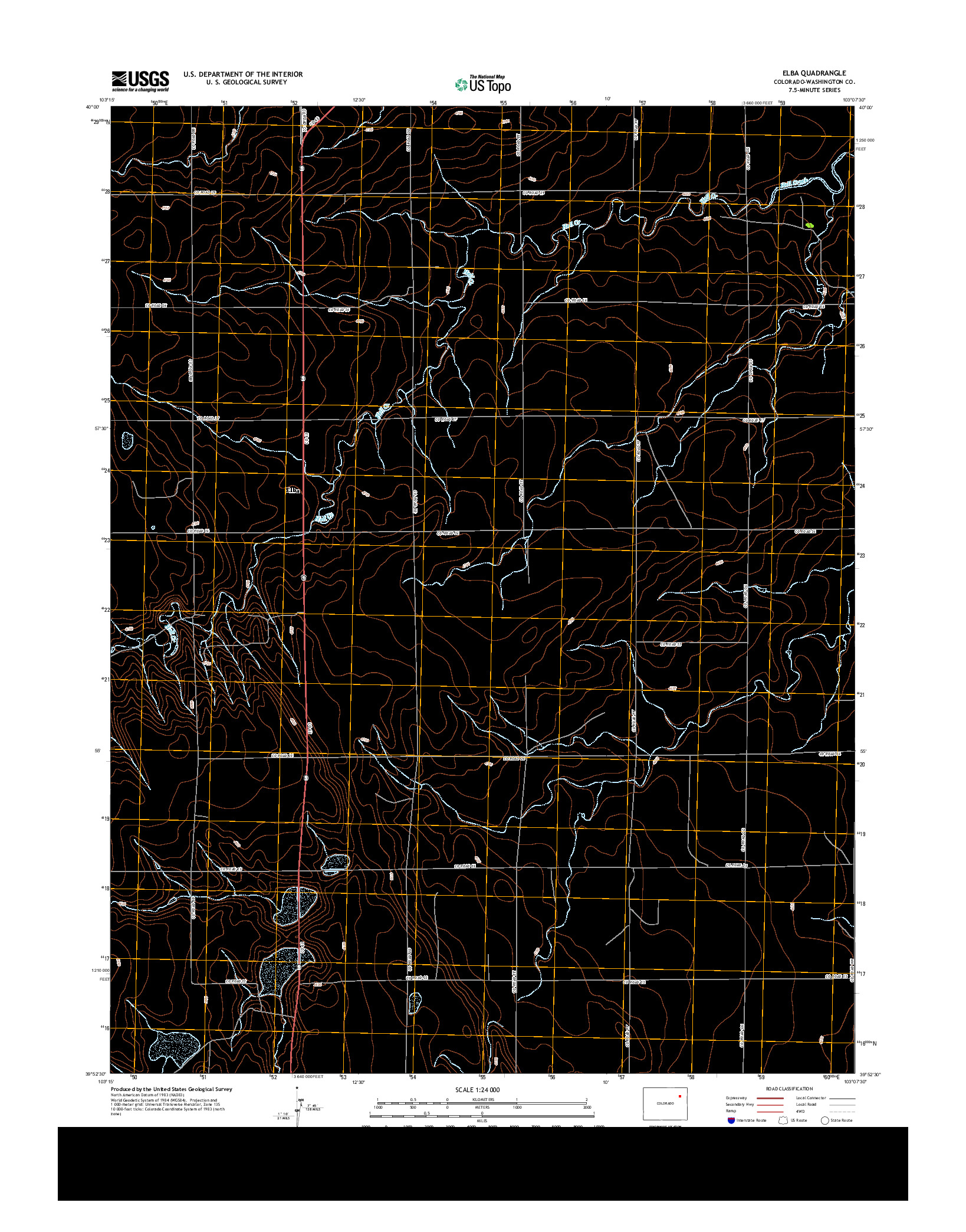 USGS US TOPO 7.5-MINUTE MAP FOR ELBA, CO 2013