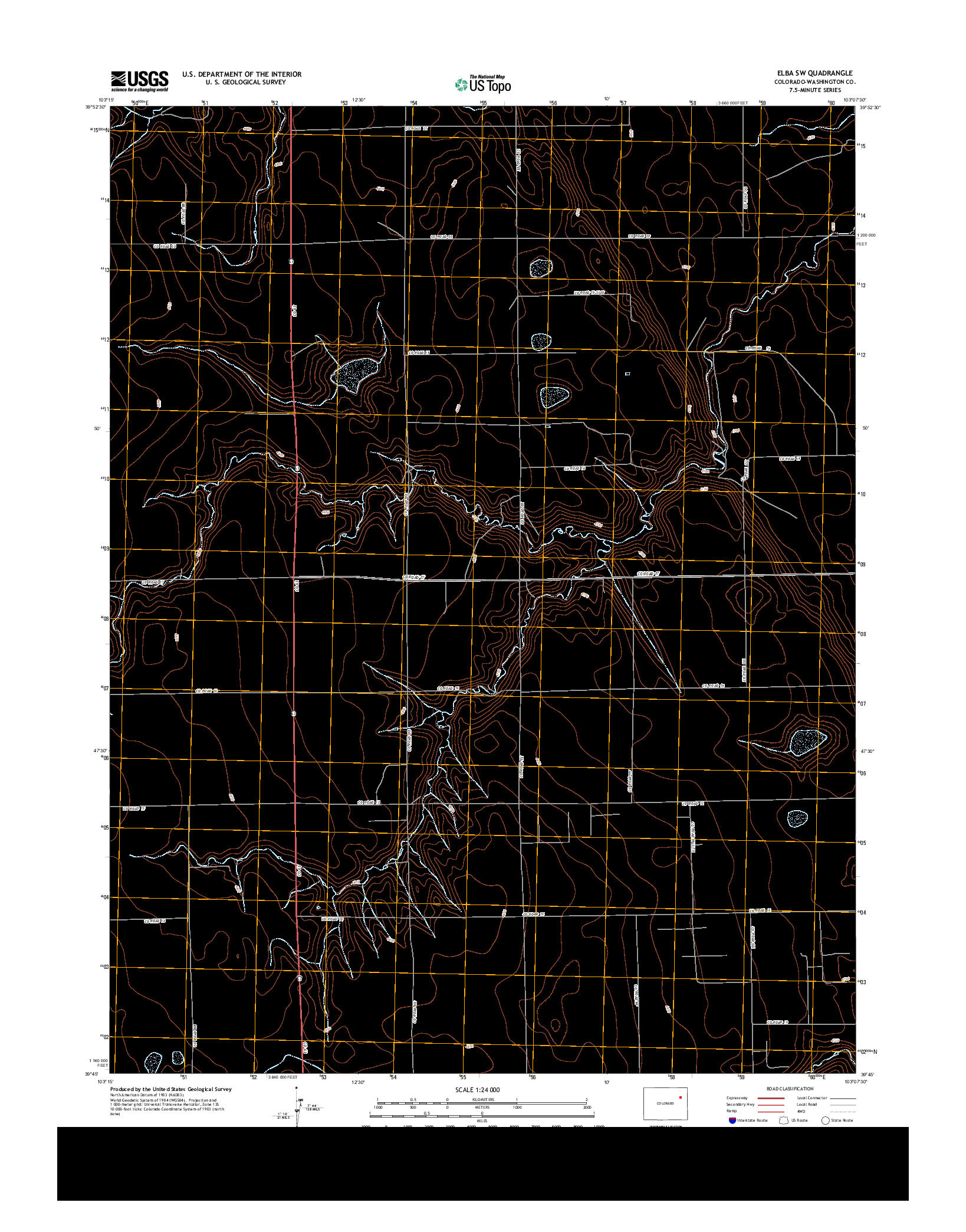 USGS US TOPO 7.5-MINUTE MAP FOR ELBA SW, CO 2013