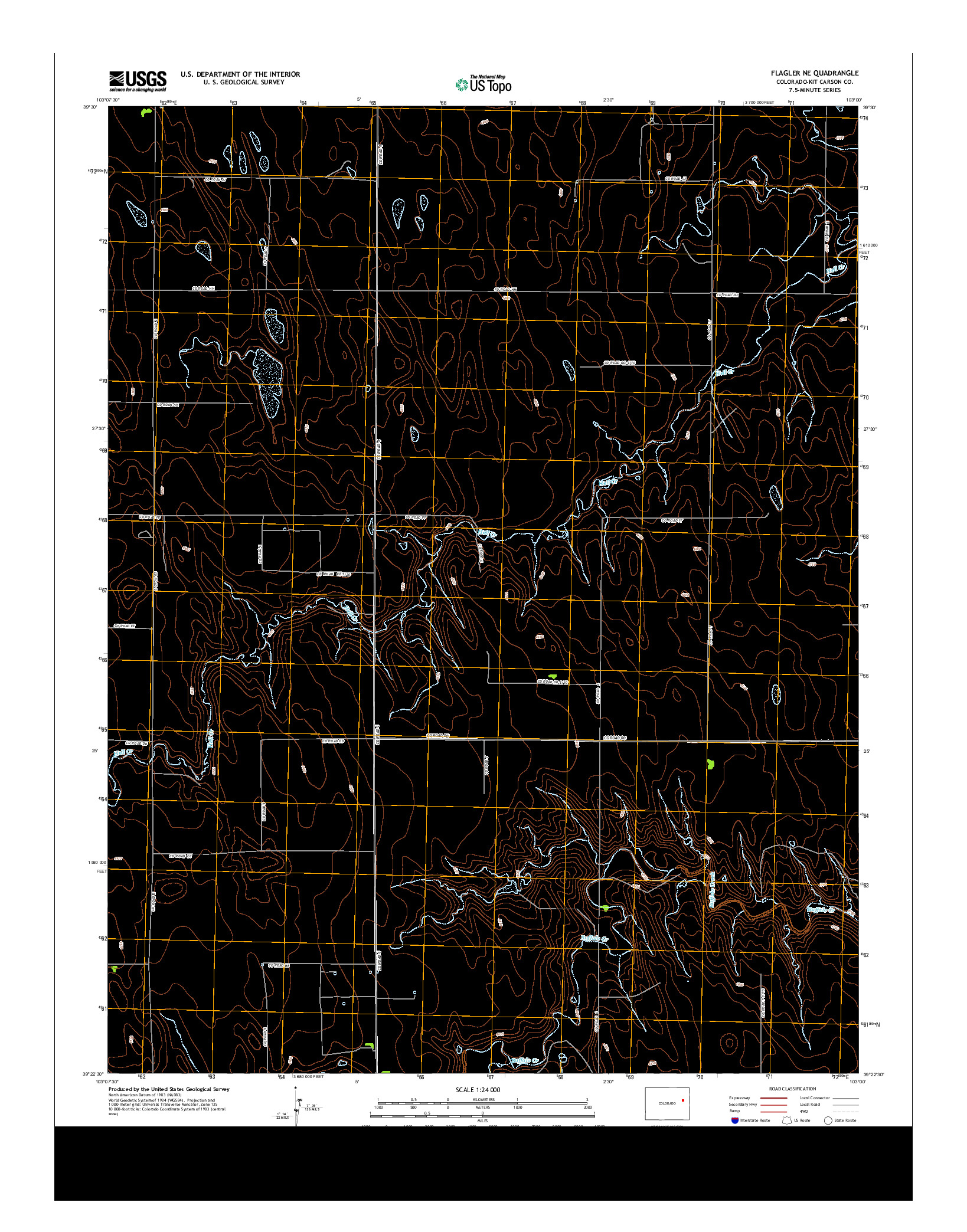USGS US TOPO 7.5-MINUTE MAP FOR FLAGLER NE, CO 2013
