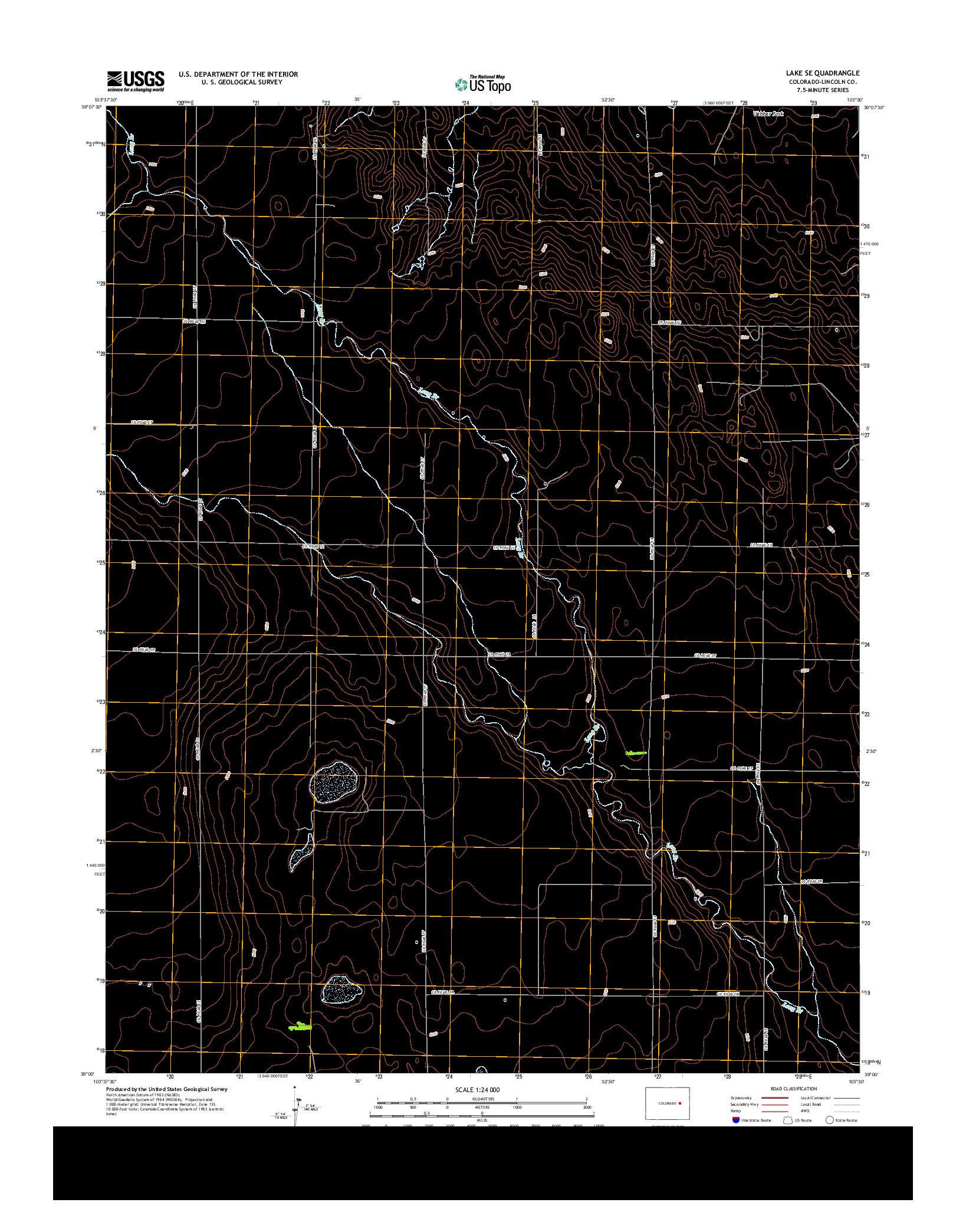 USGS US TOPO 7.5-MINUTE MAP FOR LAKE SE, CO 2013