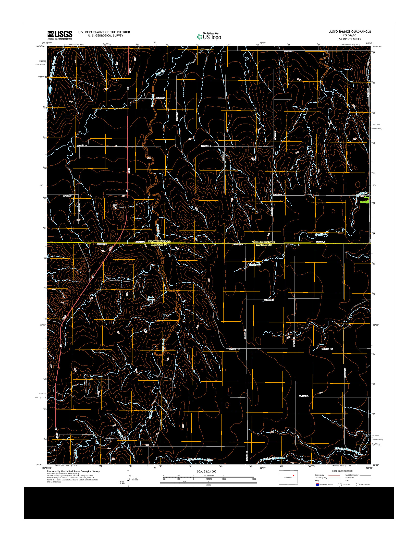 USGS US TOPO 7.5-MINUTE MAP FOR LUSTO SPRINGS, CO 2013