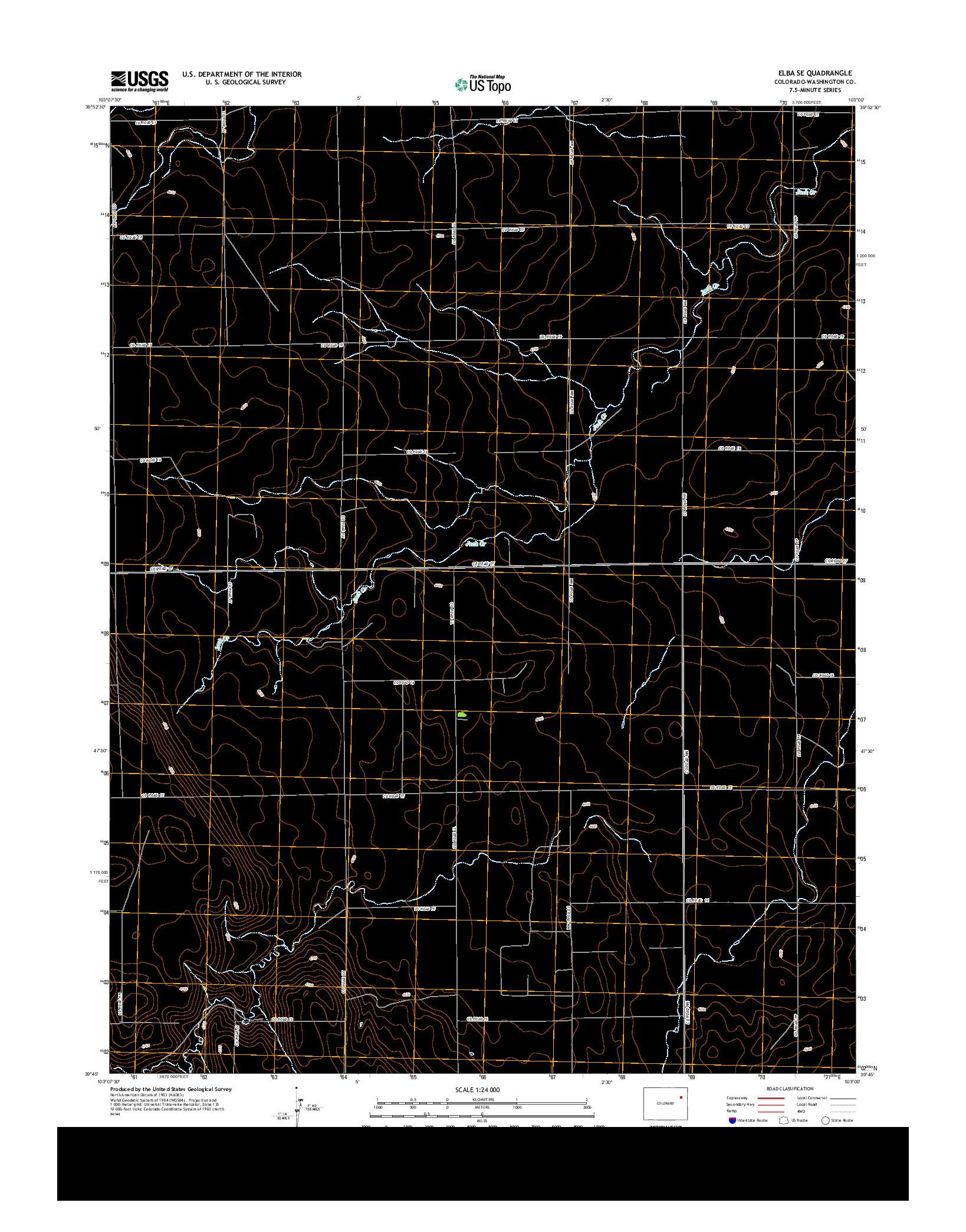 USGS US TOPO 7.5-MINUTE MAP FOR ELBA SE, CO 2013