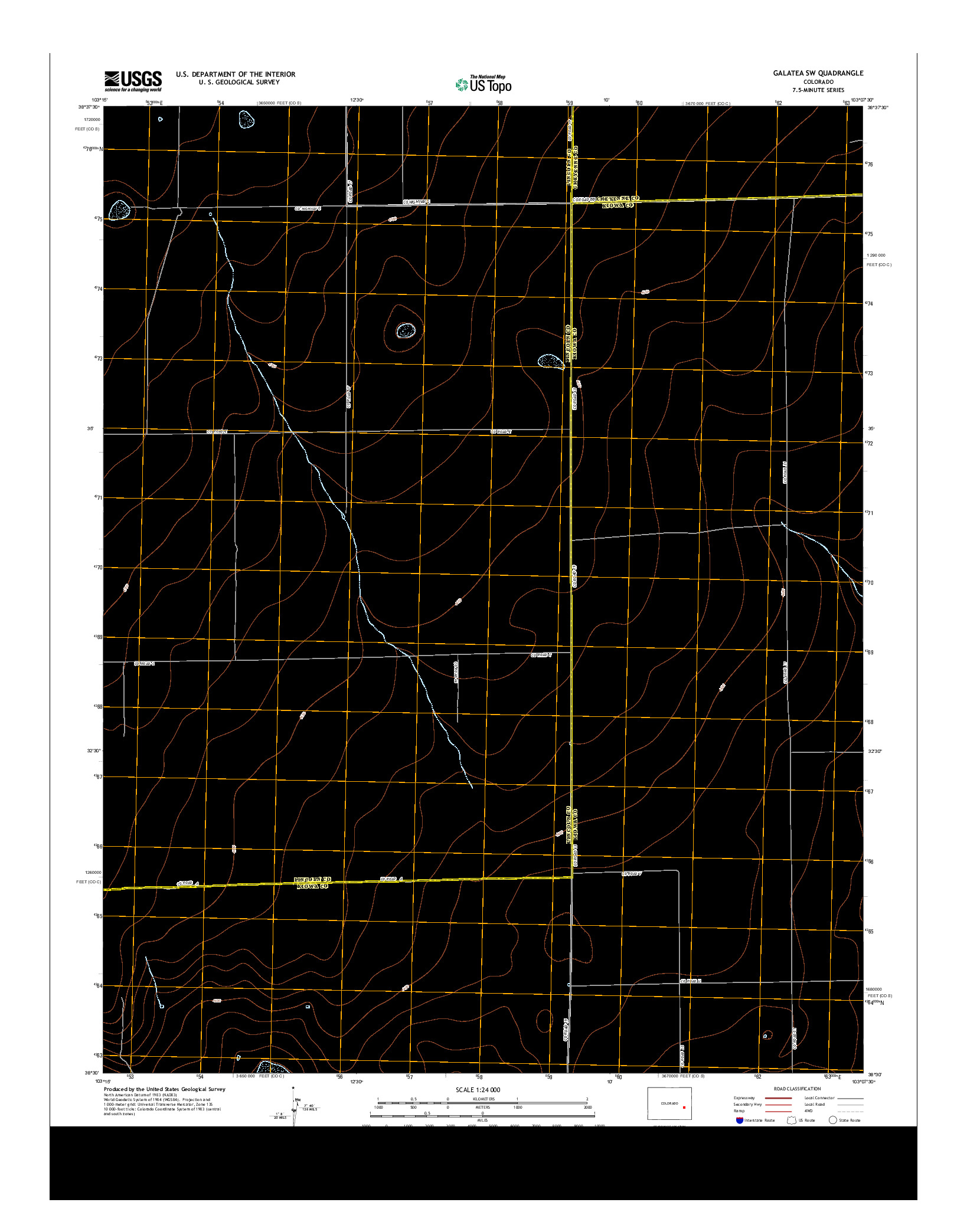 USGS US TOPO 7.5-MINUTE MAP FOR GALATEA SW, CO 2013