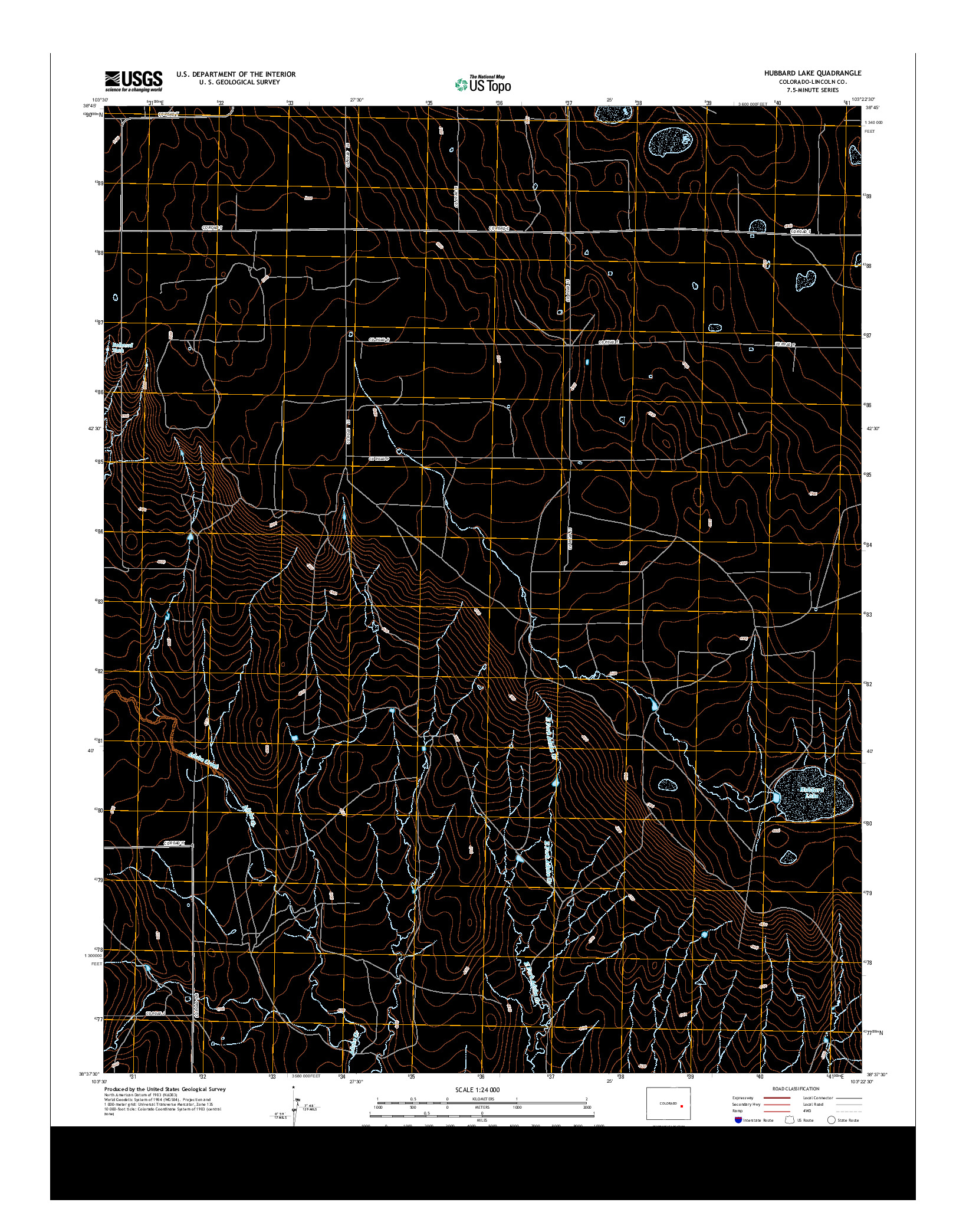 USGS US TOPO 7.5-MINUTE MAP FOR HUBBARD LAKE, CO 2013