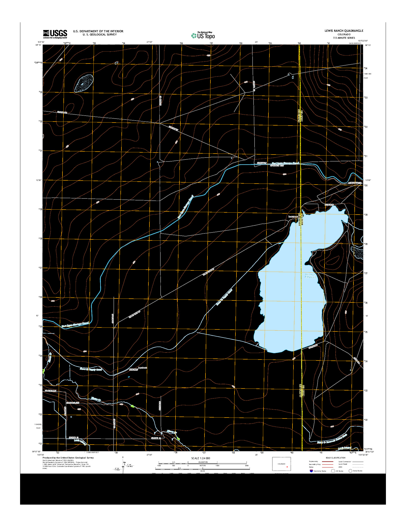 USGS US TOPO 7.5-MINUTE MAP FOR LEWIS RANCH, CO 2013