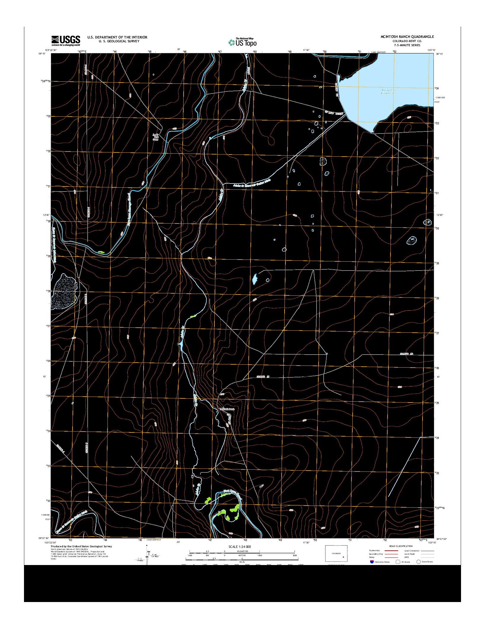 USGS US TOPO 7.5-MINUTE MAP FOR MCINTOSH RANCH, CO 2013