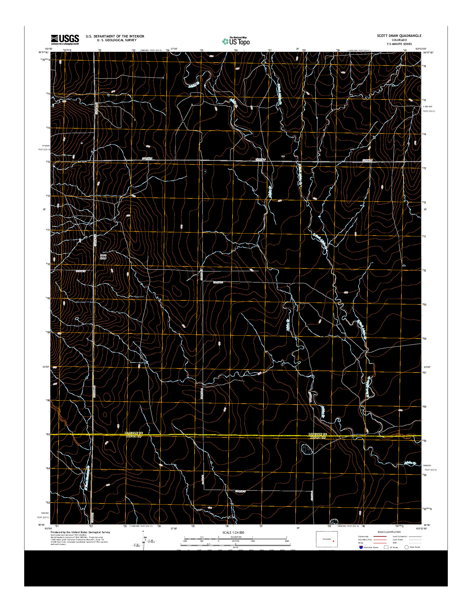 USGS US TOPO 7.5-MINUTE MAP FOR SCOTT DRAW, CO 2013